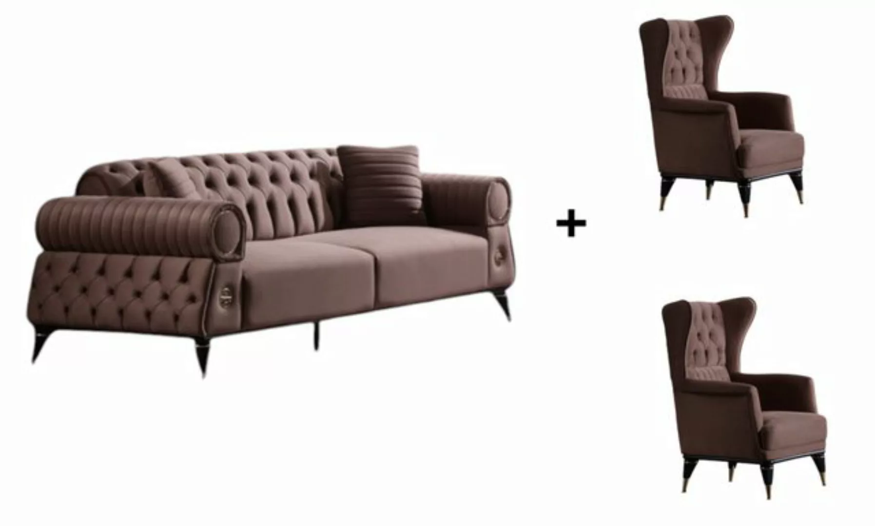 BENEDO MÖBEL Polstergarnitur BERLA Sofa – Handgefertigt aus Massivholz mit günstig online kaufen