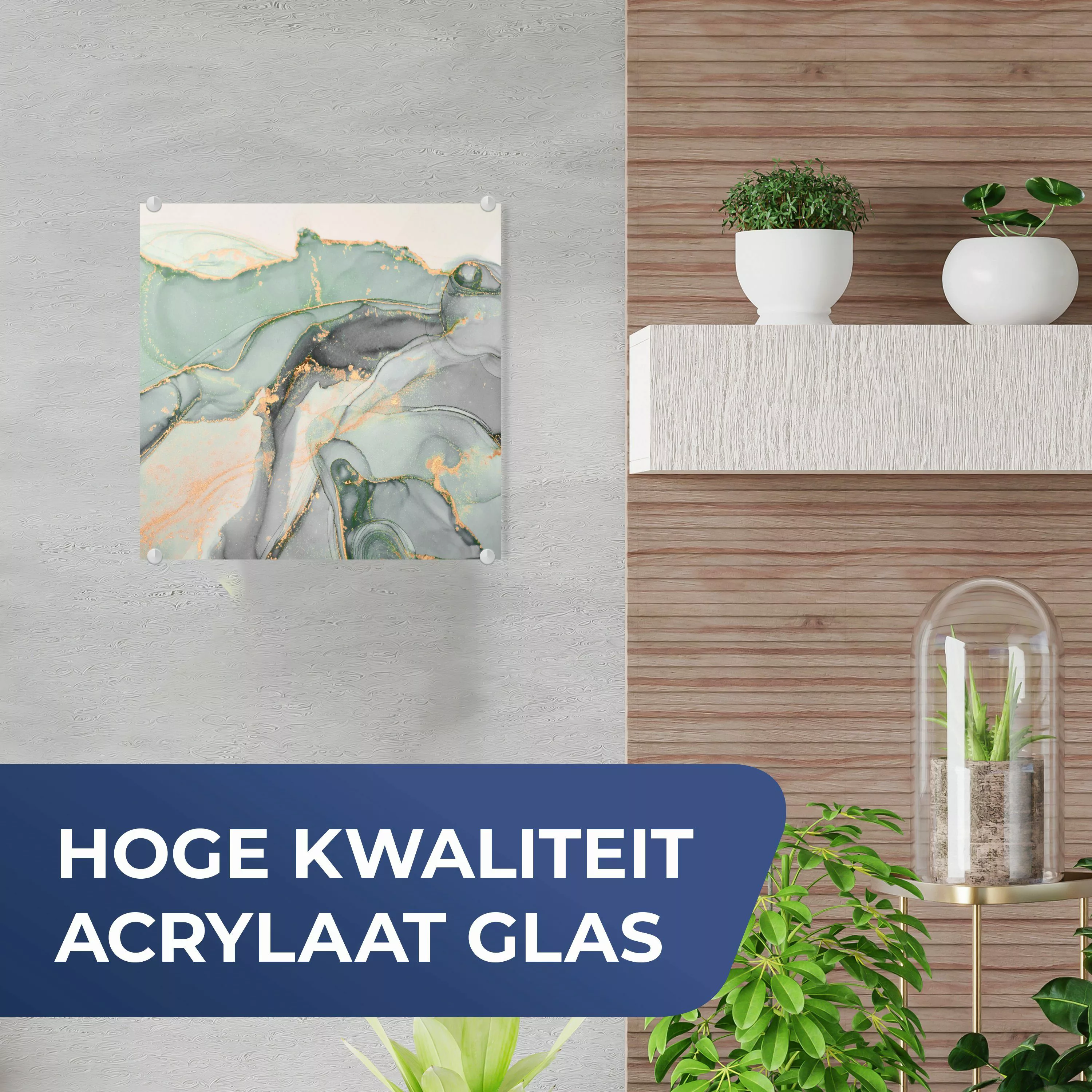 MuchoWow Acrylglasbild Gold - Marmor - günstig online kaufen