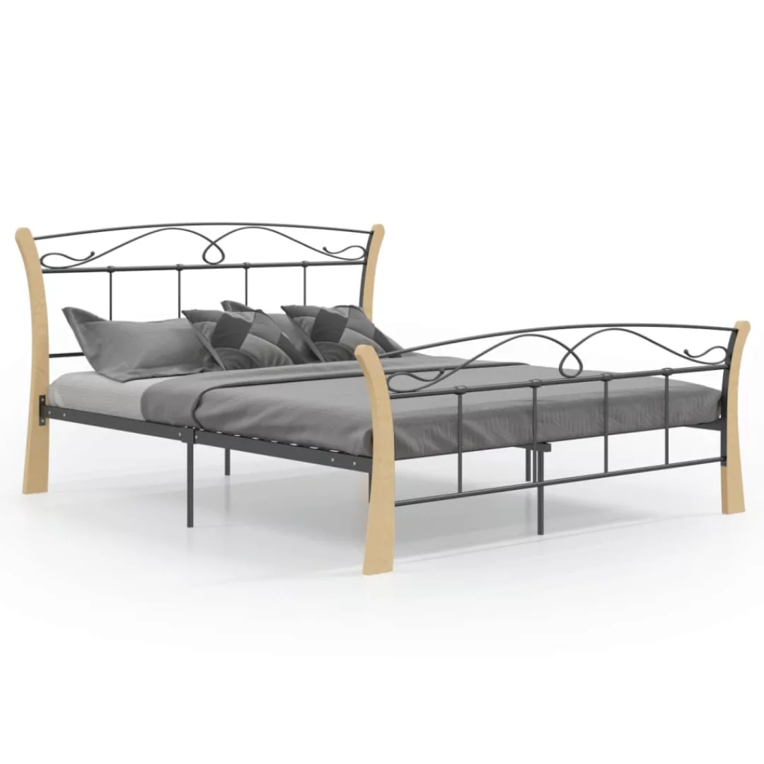 Bett Schwarz Metall 140x200 Cm günstig online kaufen