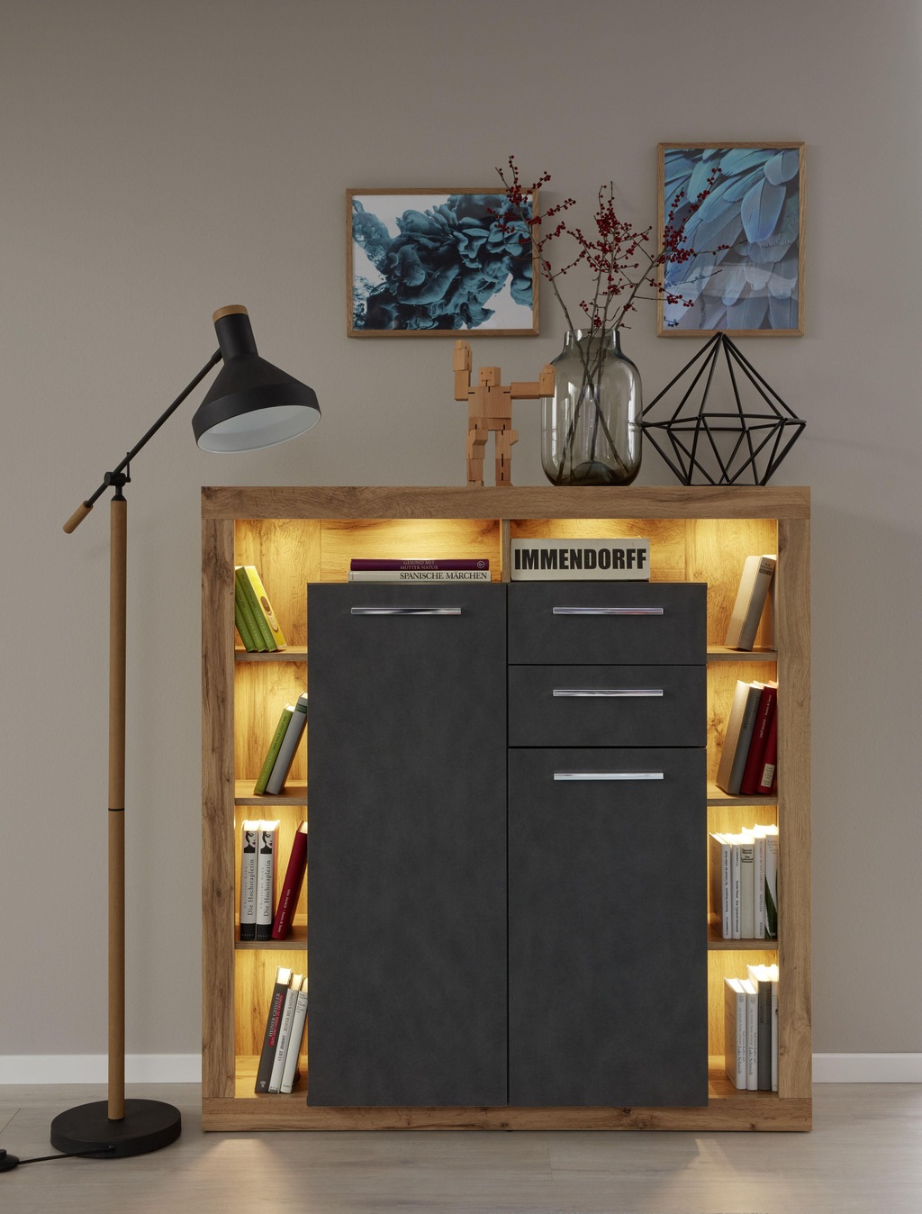 INOSIGN Highboard "Gwendolyn", (1 St.), Moderner Wohnzimmerschrank mit viel günstig online kaufen