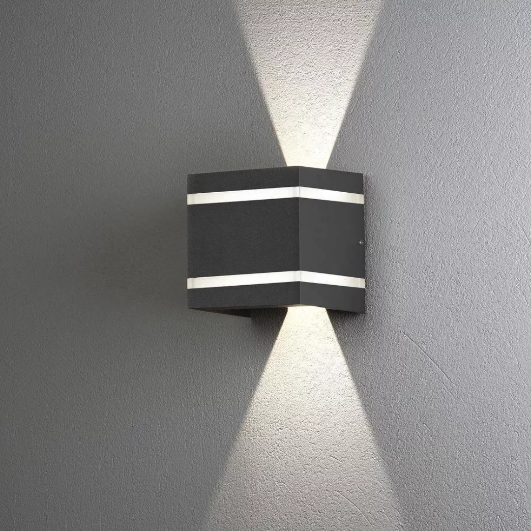 Außenwandlampe Cremona Effektstreifen, Höhe 14cm günstig online kaufen
