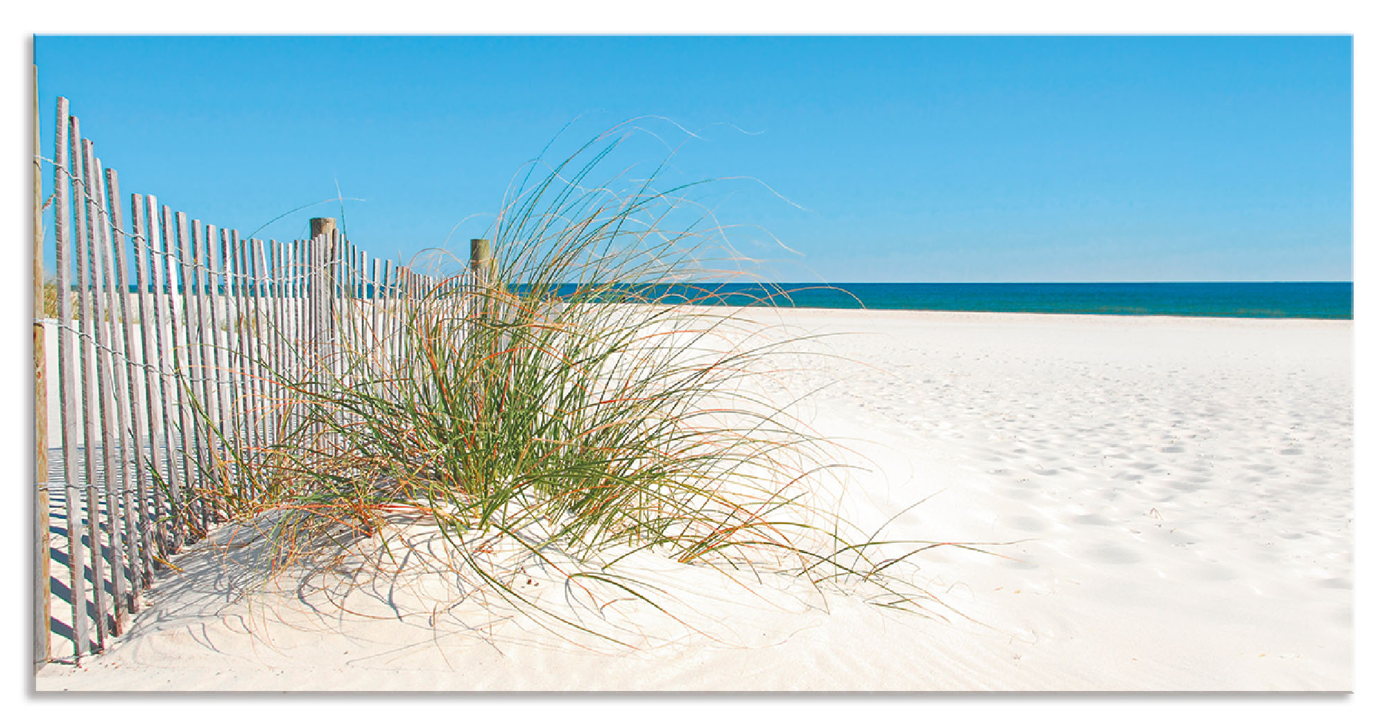 Artland Küchenrückwand "Schöne Sanddüne mit Gräsern und Zaun", (1 tlg.), Al günstig online kaufen