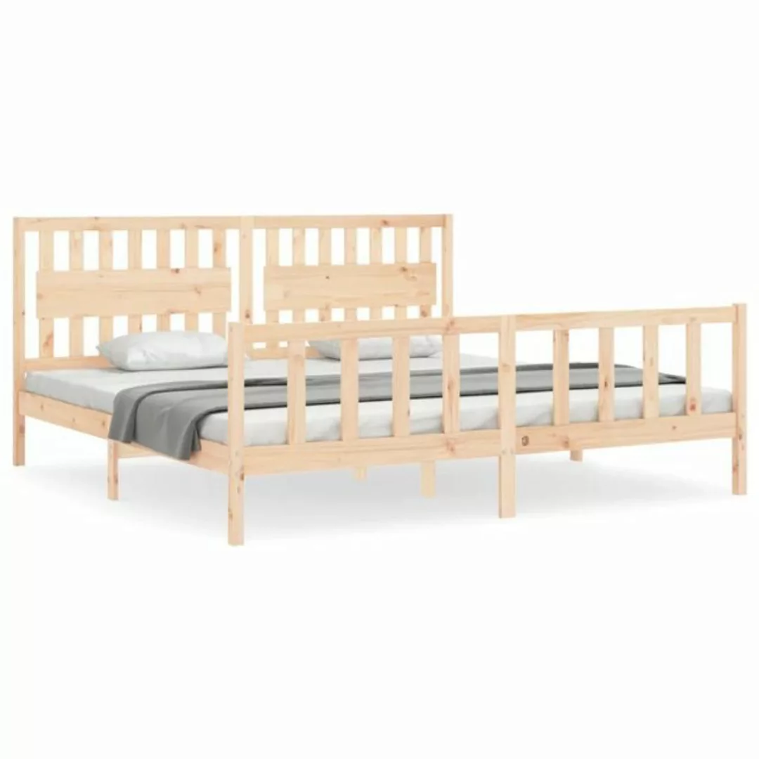 furnicato Bett Massivholzbett mit Kopfteil 200x200 cm günstig online kaufen