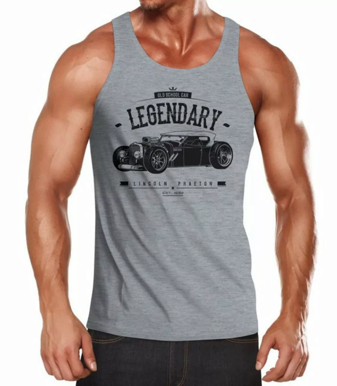 MoonWorks Tanktop Herren Tanktop Hot Rod Retro Auto Car Oldschool Rockabill günstig online kaufen