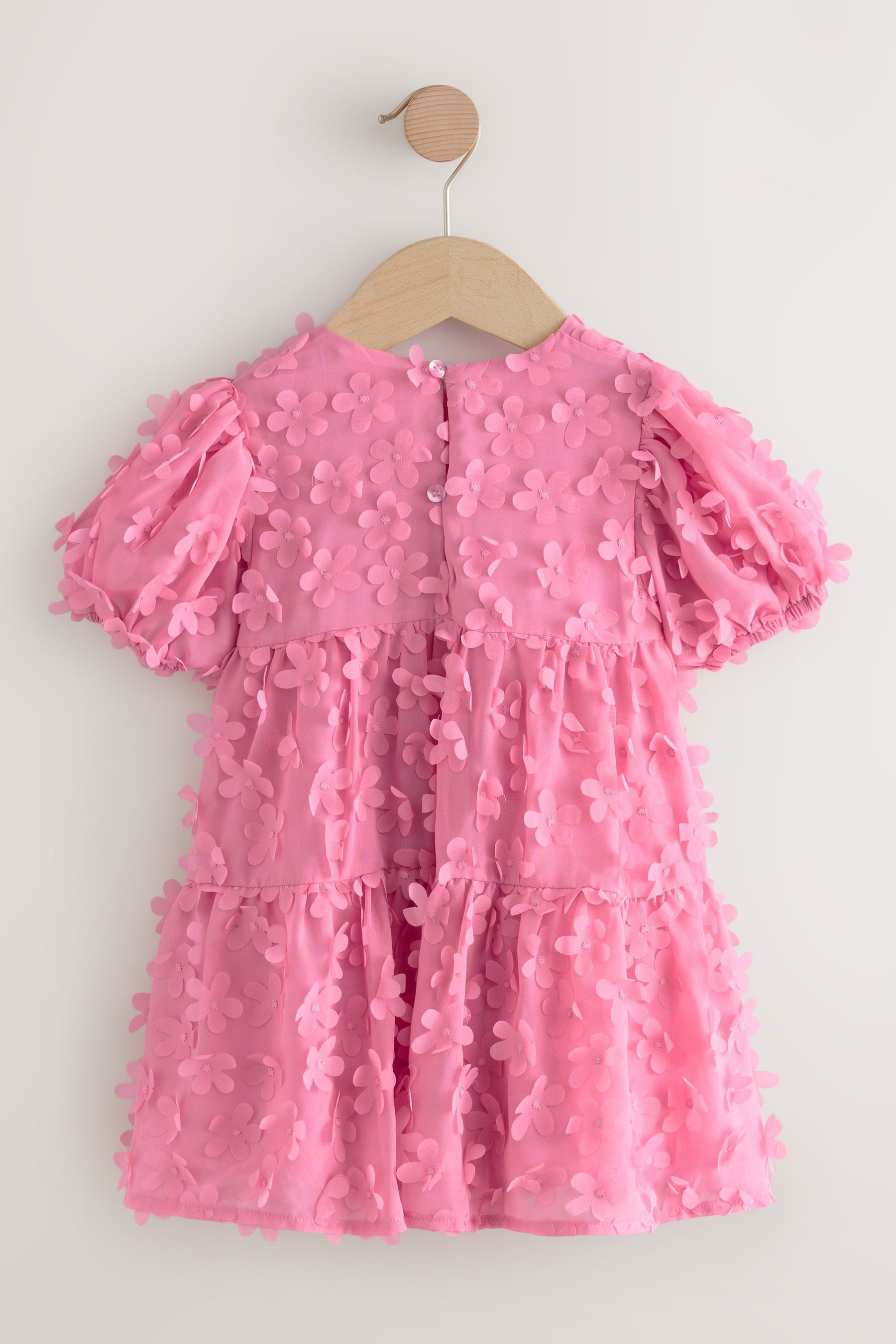 Next Tüllkleid Kurzärmeliges Kleid mit 3D-Blumendetails günstig online kaufen