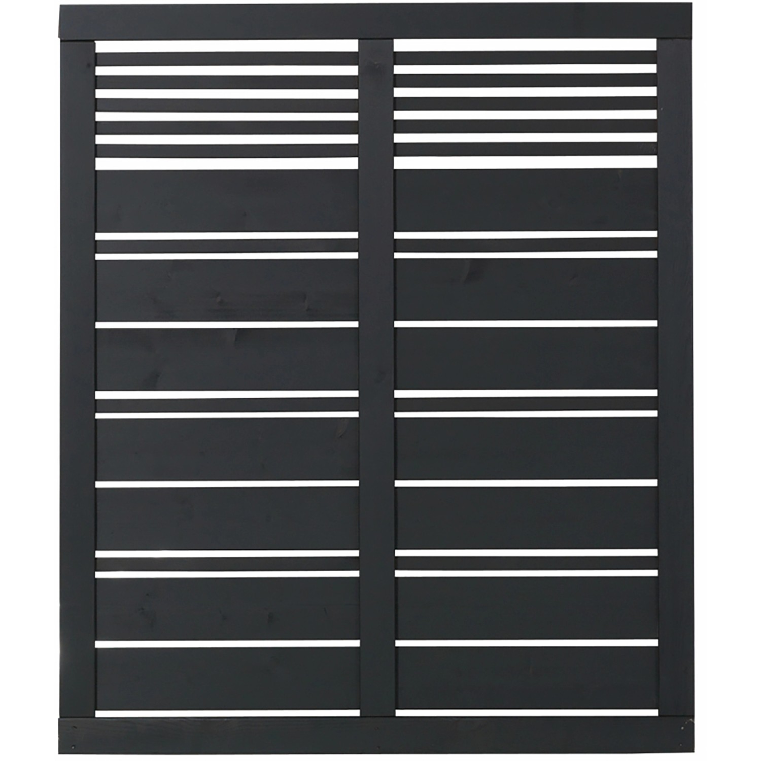 Plus Holz Sichtschutzzaun Silence Nadelholz Schwarz 120 cm x 140 cm günstig online kaufen