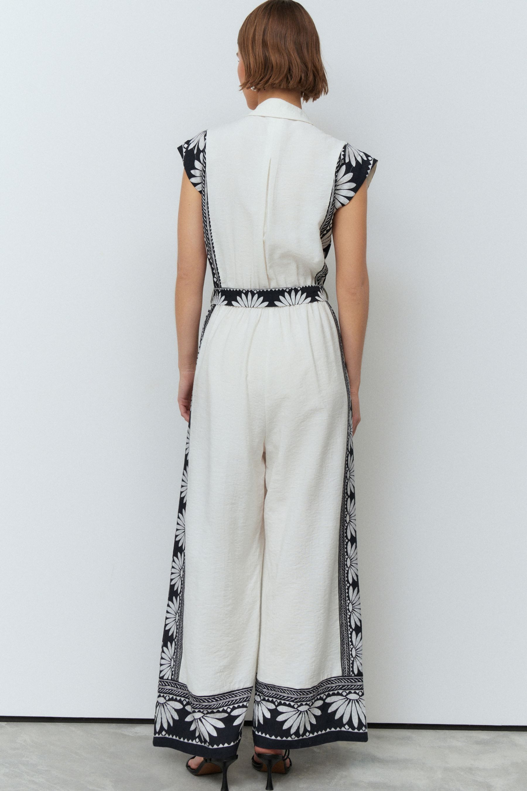 Next Jumpsuit Kurzärmeliger Jumpsuit mit Knopfleiste günstig online kaufen