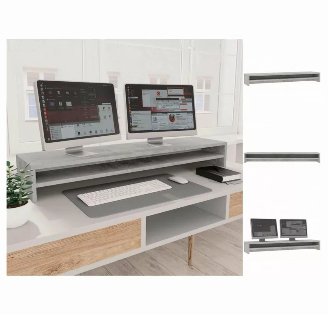 vidaXL TV-Schrank Monitorständer Betongrau 1002413 cm Spanplatte günstig online kaufen