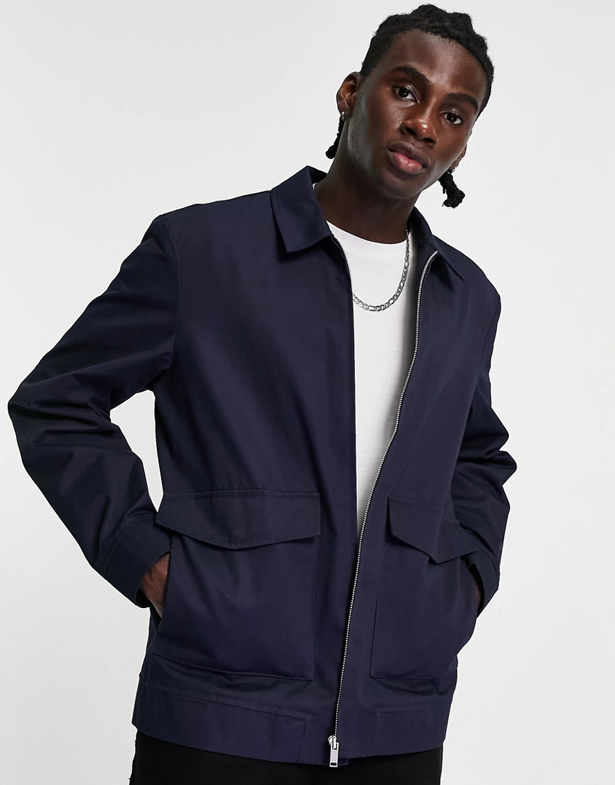 Topman – Harrington-Jacket in Marineblau günstig online kaufen