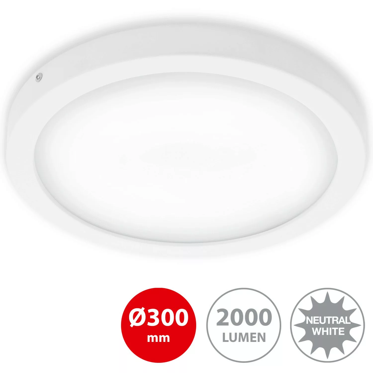 Briloner LED-Decken-& Wandlampe Fire Chrom Matt 21 W Neutralw. 30x30cm günstig online kaufen