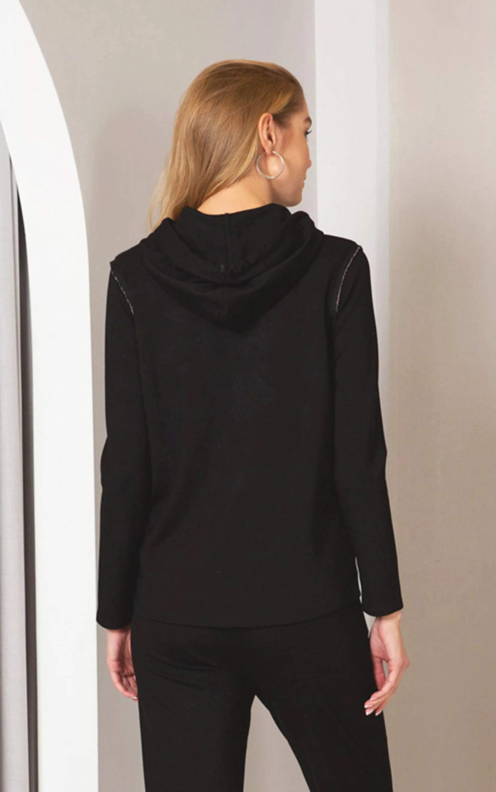 Passioni Hoodie Tunnelzug am Kragen und günstig online kaufen