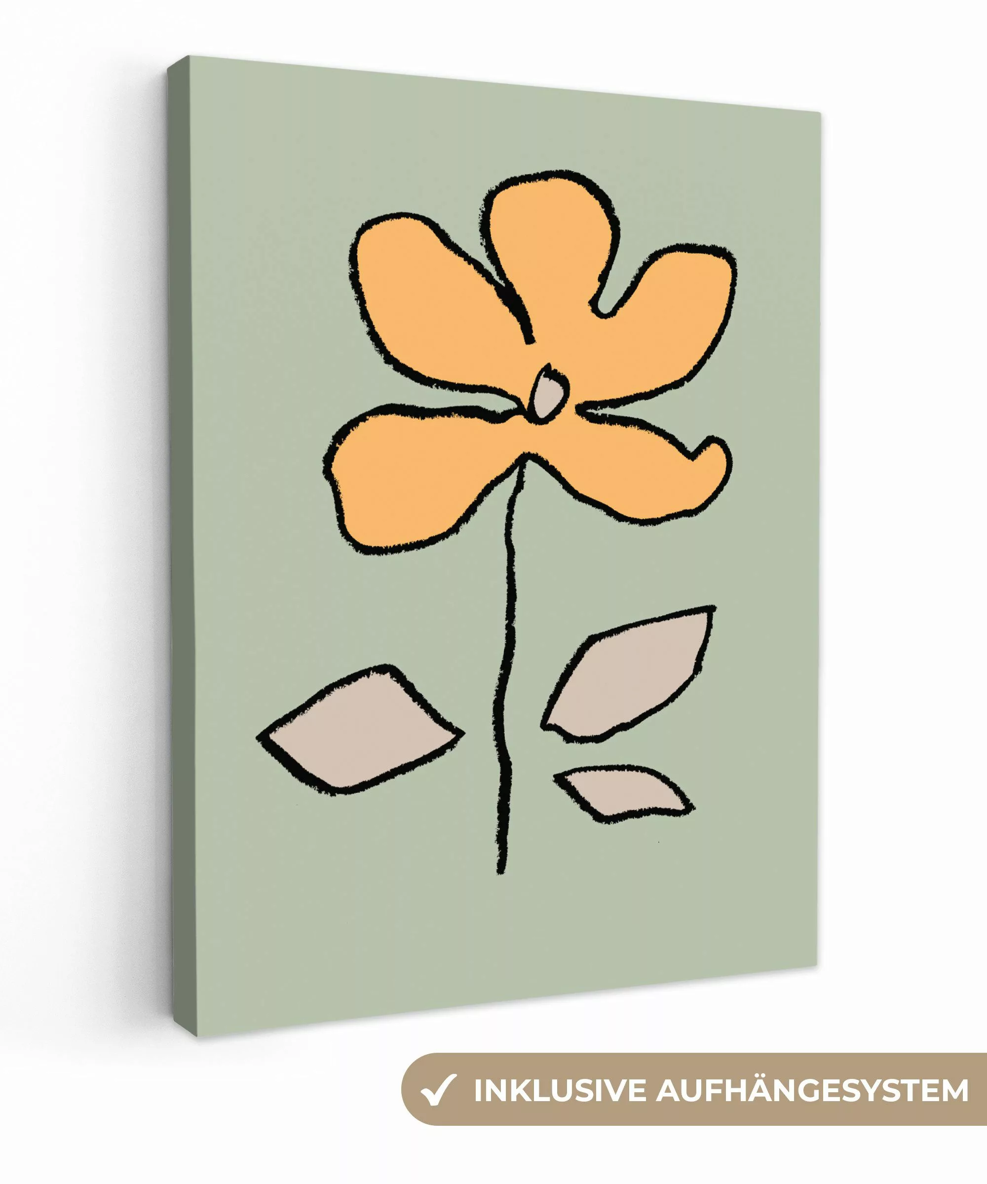 OneMillionCanvasses® Leinwandbild Blume - Gelb - günstig online kaufen