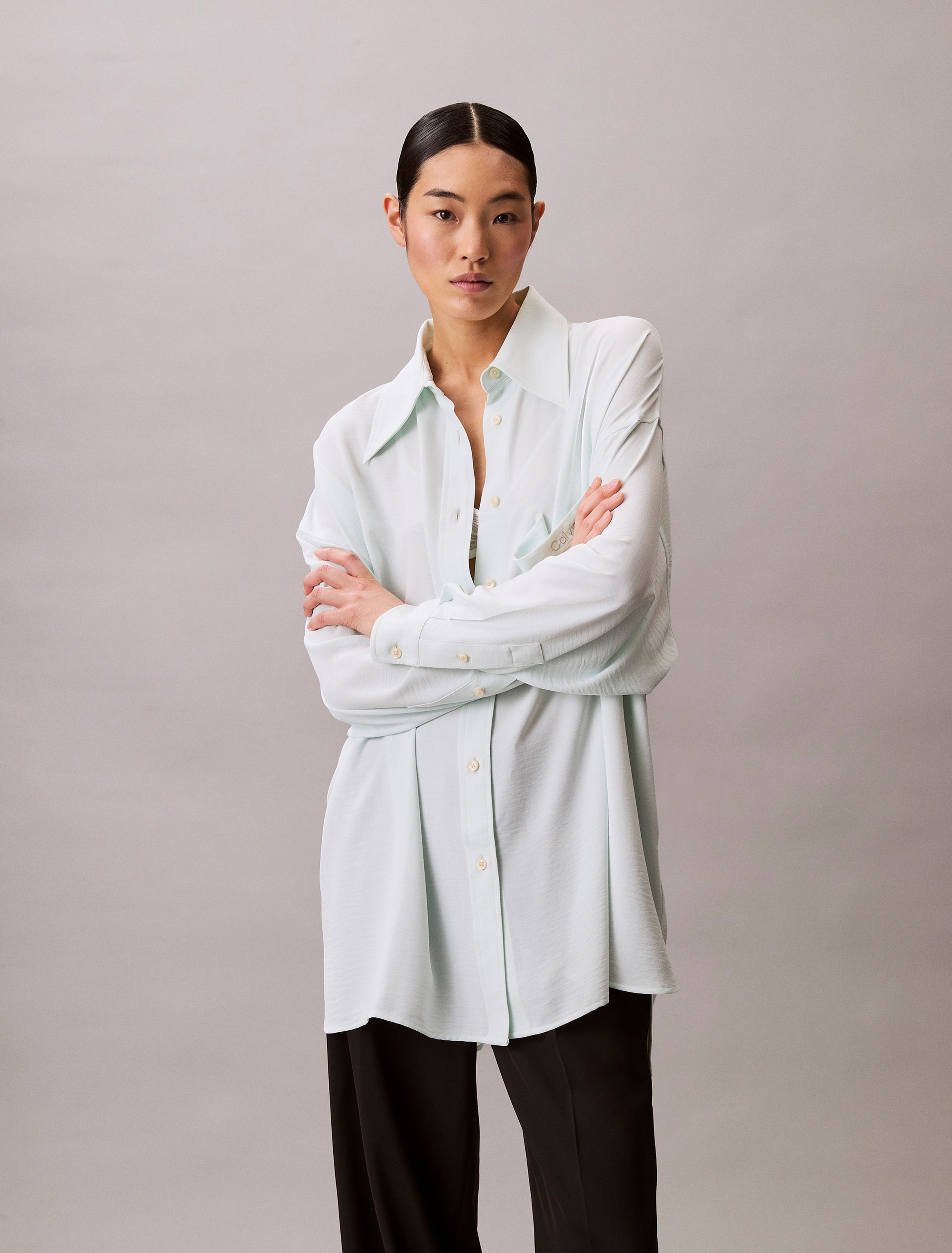 Calvin Klein Jeans Hemdbluse "GAUZE SHIRT", Mit Rundhalsausschnitt günstig online kaufen