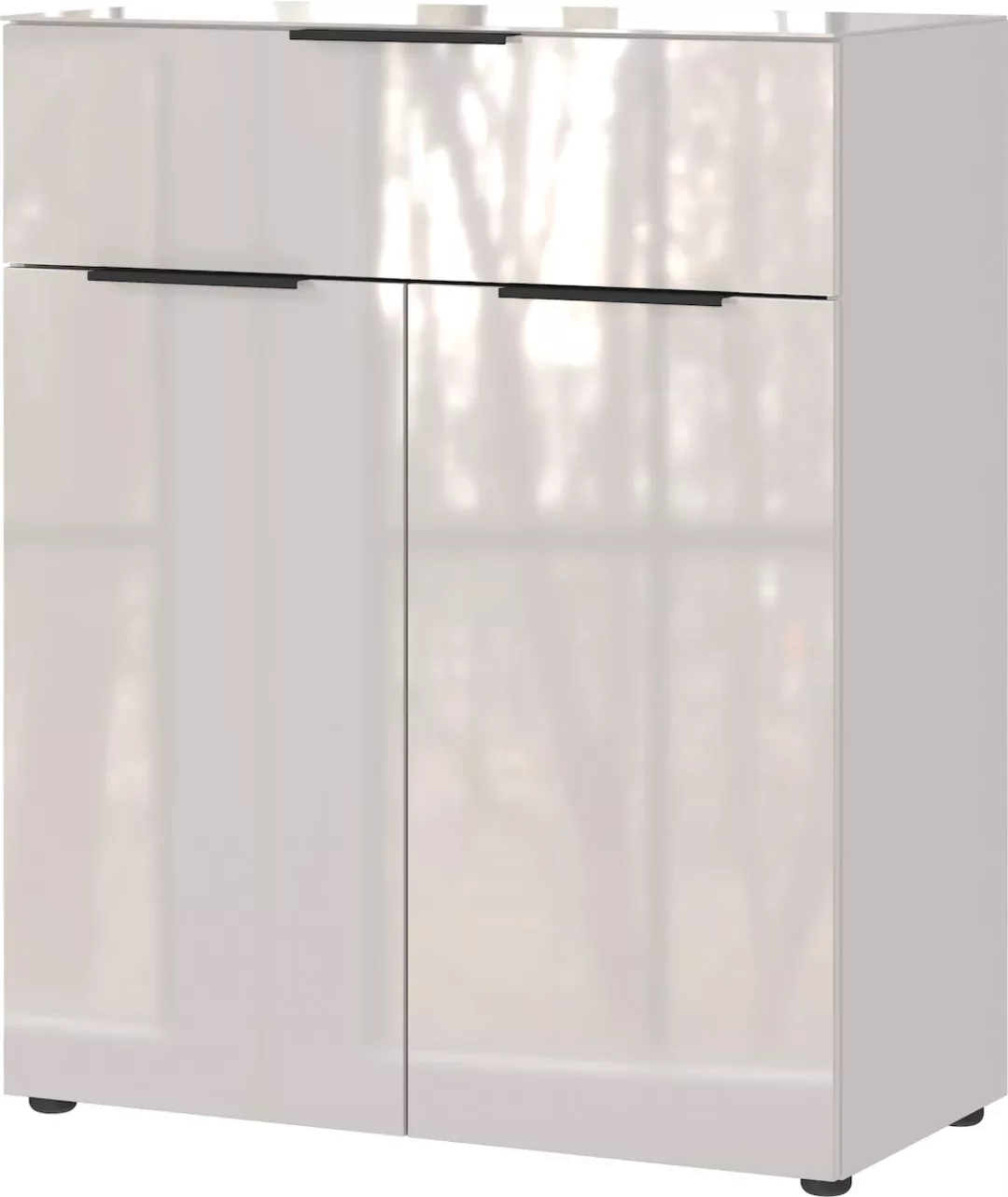 GERMANIA Kombikommode "Oakland mit Glasauflagen,", Breite 83 cm, mit Schubl günstig online kaufen