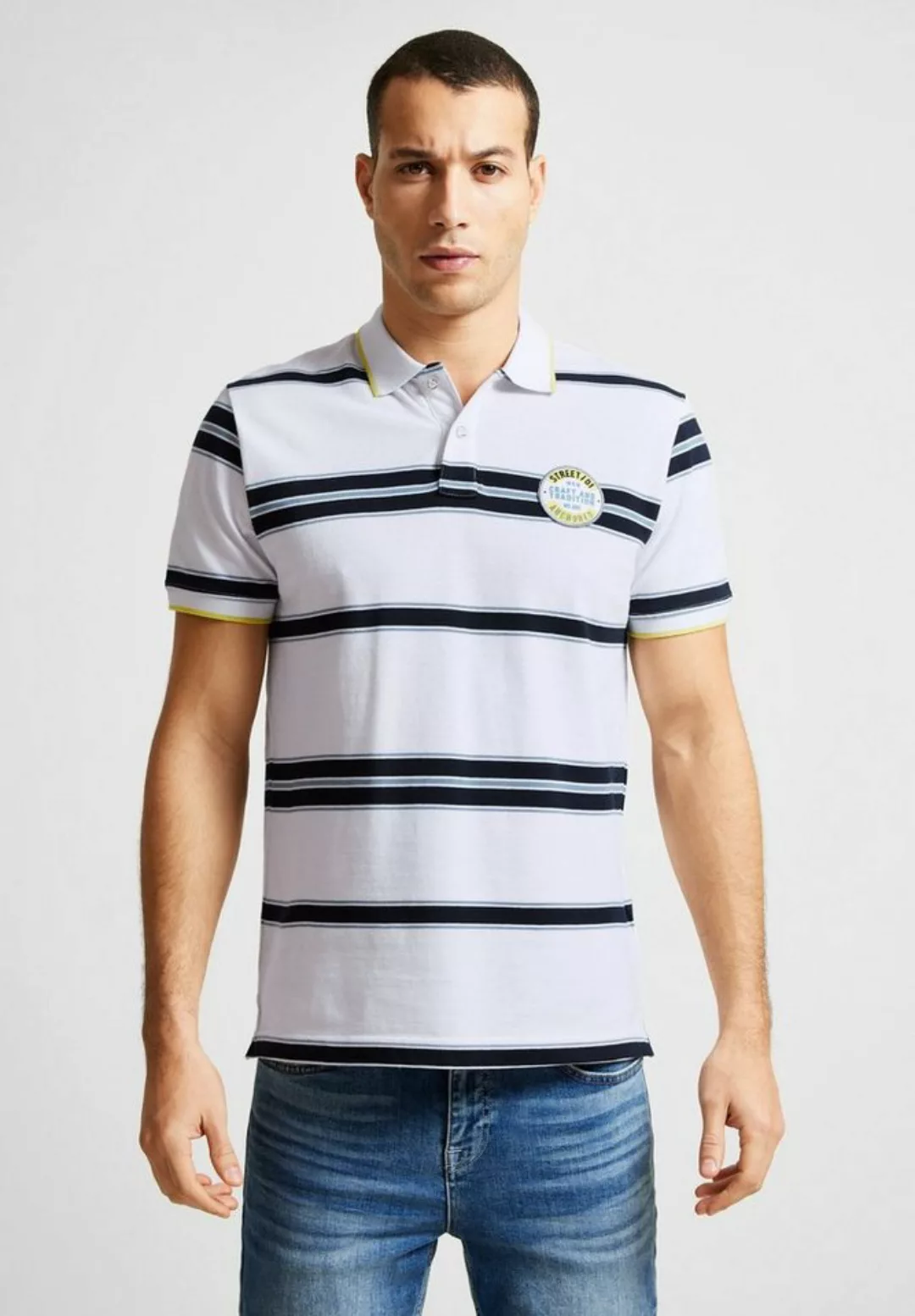 STREET ONE MEN Poloshirt aus reiner Baumwolle günstig online kaufen