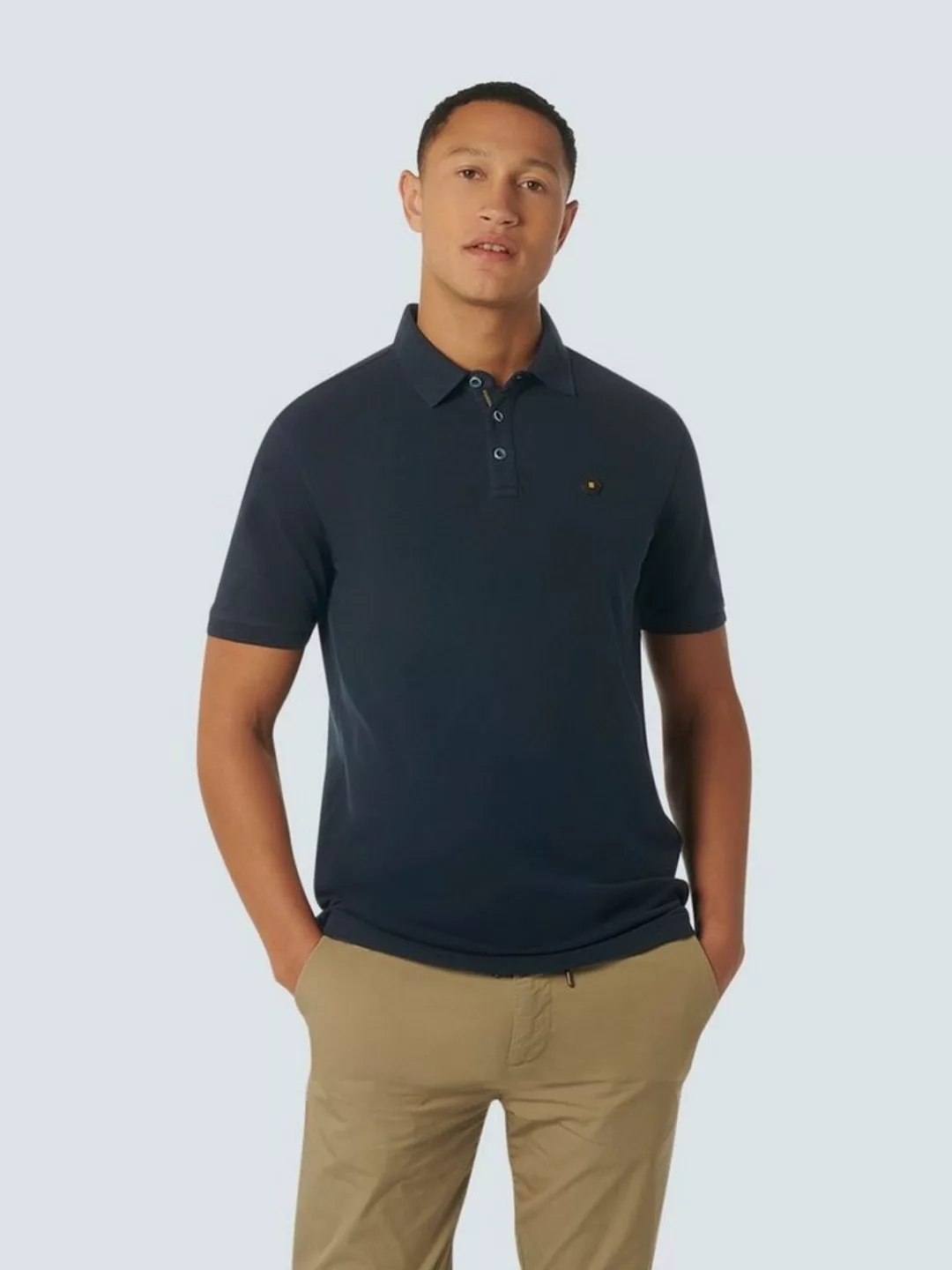 NO EXCESS Poloshirt mit Logo-Badge günstig online kaufen