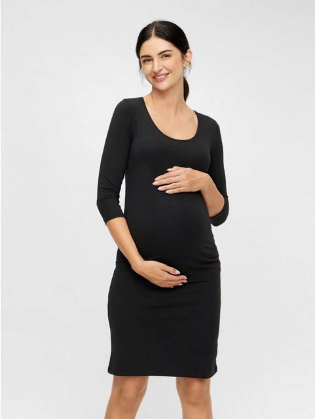 Mamalicious Shirtkleid Knielanges Stretch Umstandskleid MLLEA (knielang) 52 günstig online kaufen