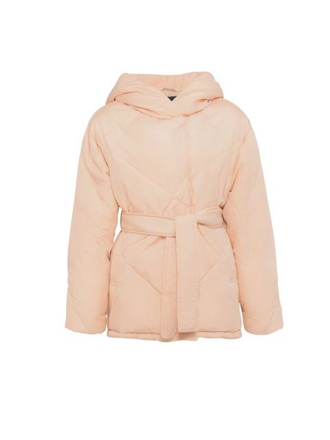 Freshlions Daunenjacke Puffer Jacke mit Bindegurt beige SM günstig online kaufen