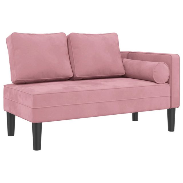 vidaXL Chaiselongue Chaiselongue mit Kissen Rosa Samt, 1 Teile günstig online kaufen