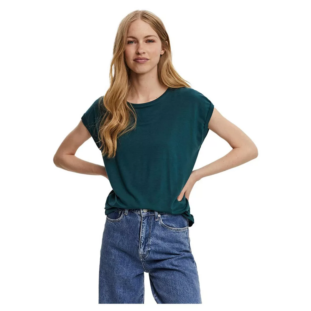 Vero Moda Ava Plain Kurzärmeliges T-shirt S Sea Moss günstig online kaufen
