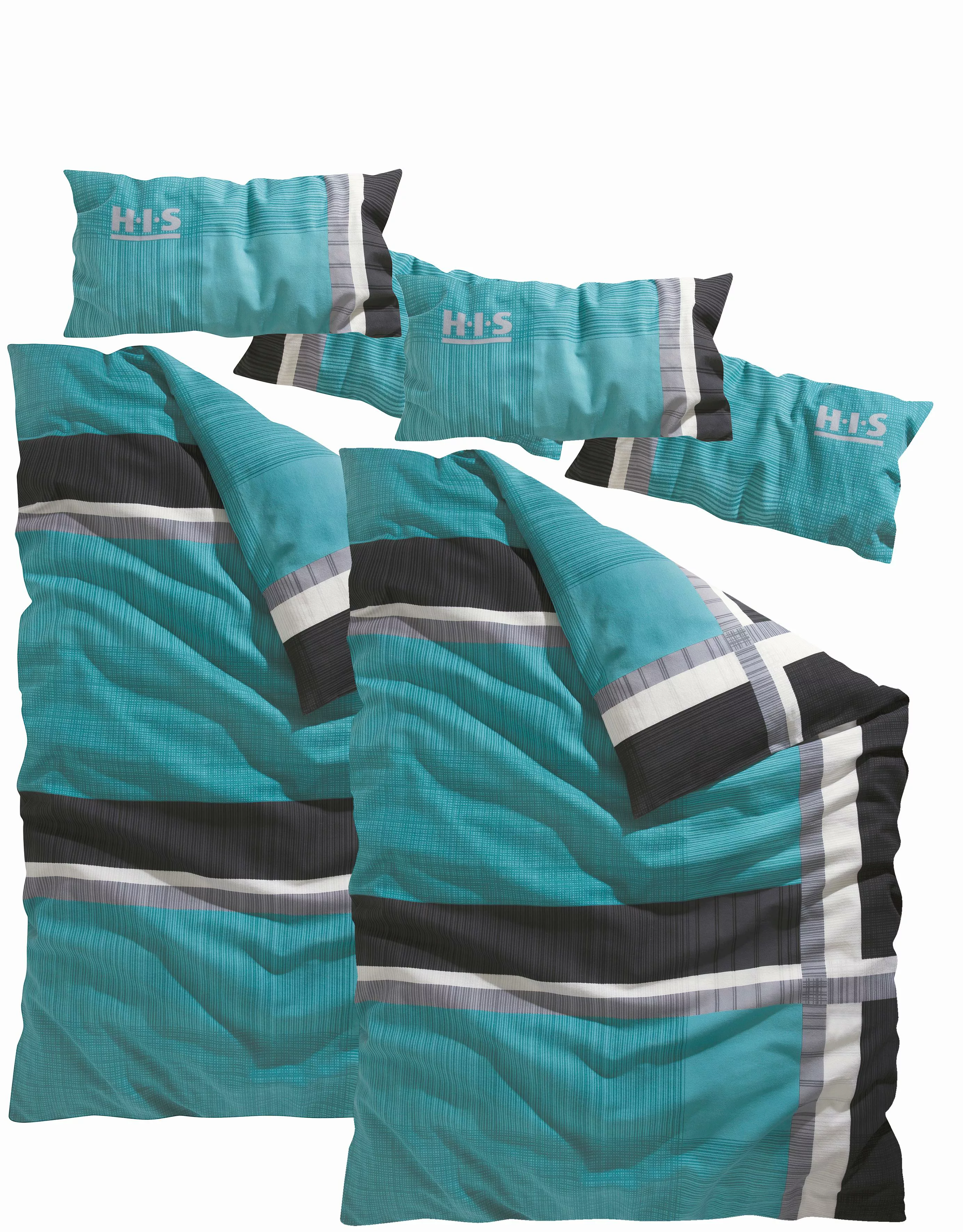H.I.S Bettwäsche »Linus, 100% Baumwolle, Kissenbezug und Bettdeckenbezug mi günstig online kaufen