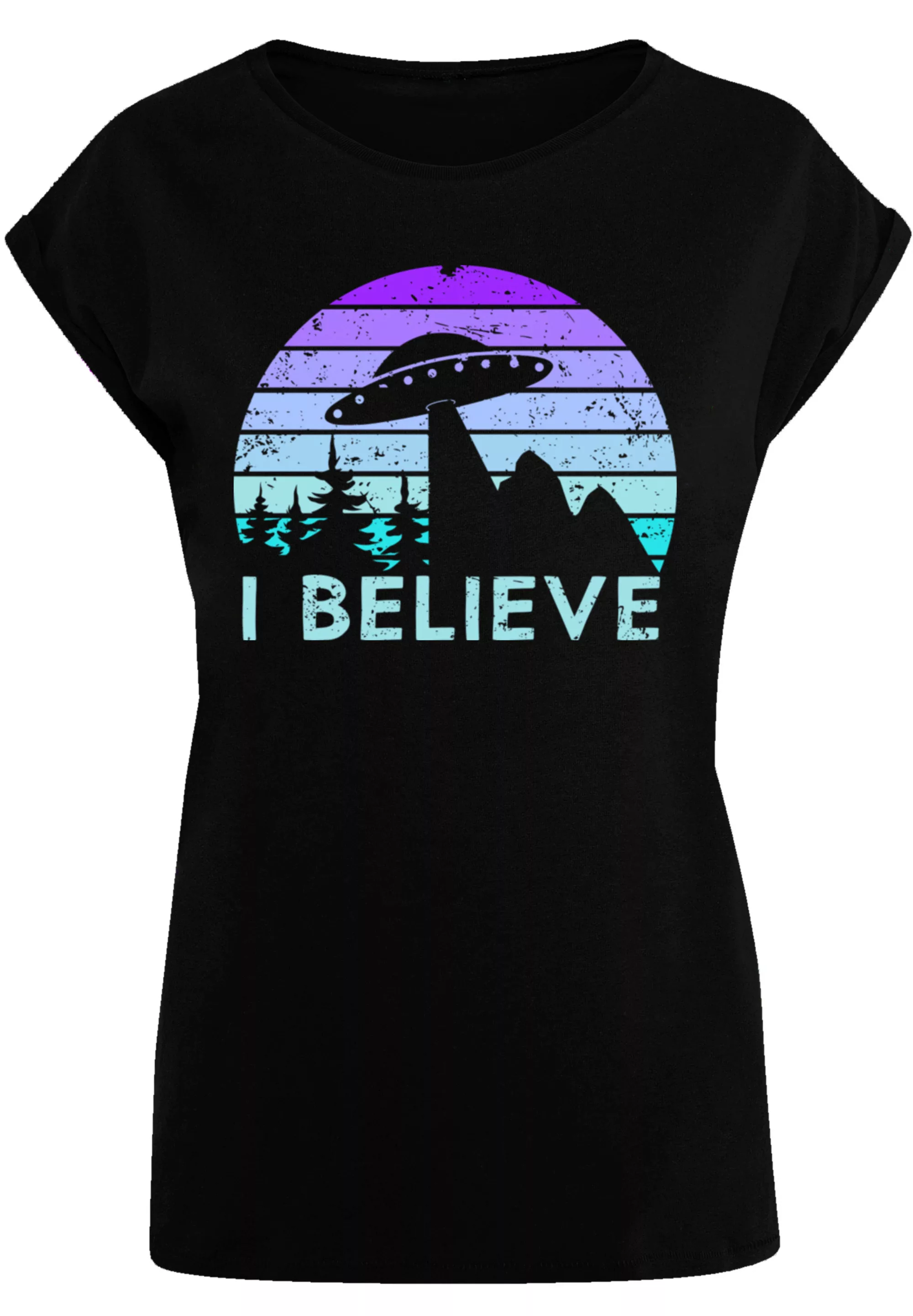 F4NT4STIC T-Shirt "I BELIEVE UFO Alien Raumschiff Retro", Premium Qualität günstig online kaufen