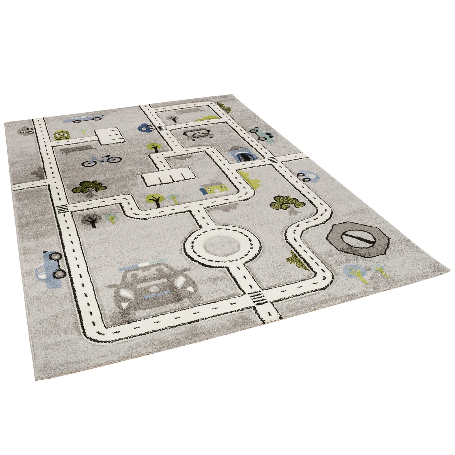 Pergamon Kinder Teppich Maui Kids Straßen Spielteppiche grau Gr. 160 x 230 günstig online kaufen