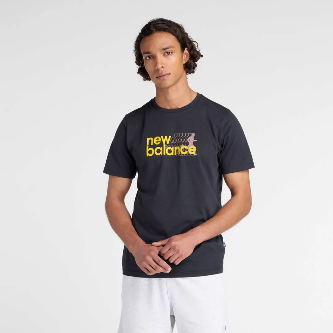New Balance Trainingsshirt "Heathertech Graphic T-Shirt 2 BLACK" günstig online kaufen