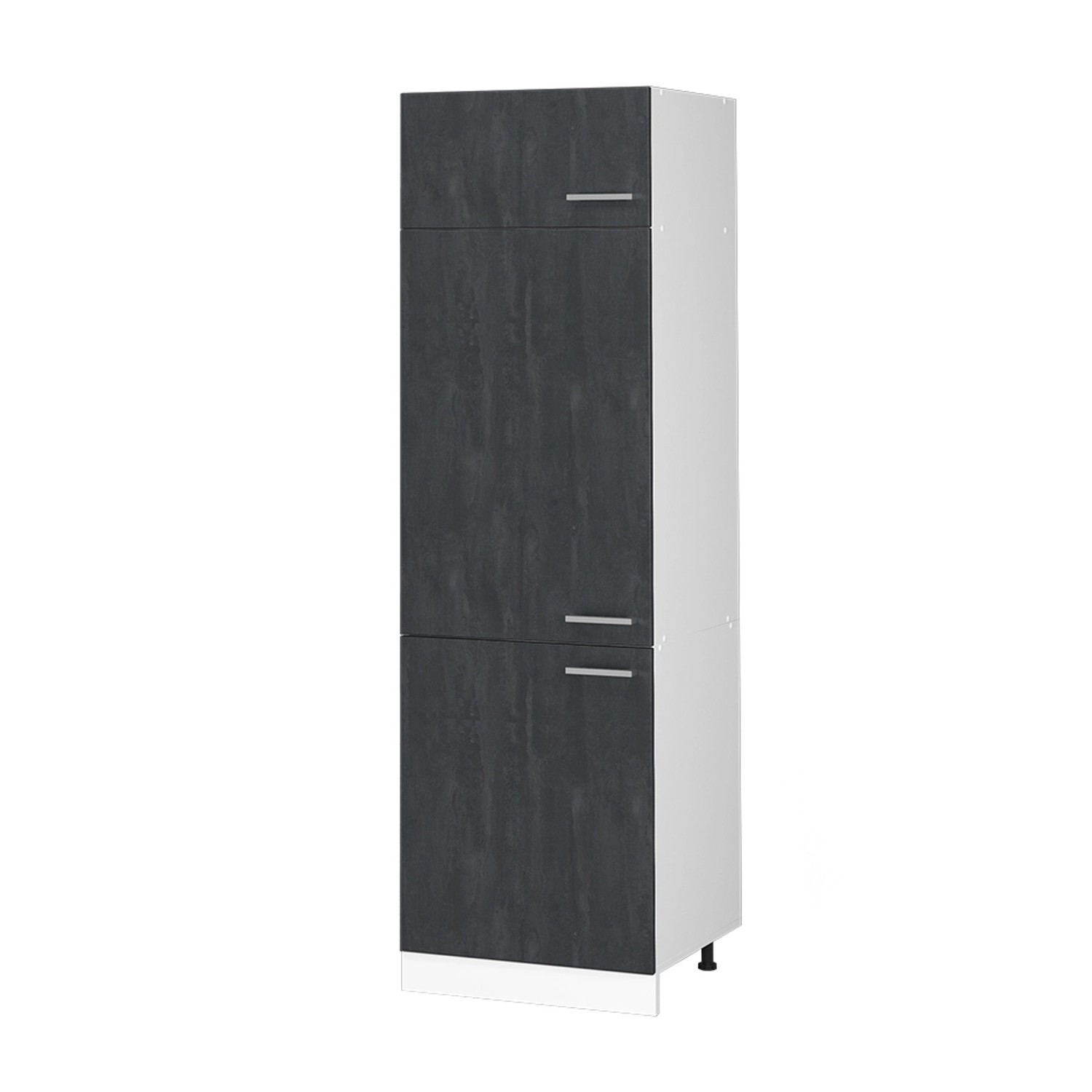 Vicco Kühlumbauschrank R-Line, Schwarz Beton/Weiß, 60 günstig online kaufen