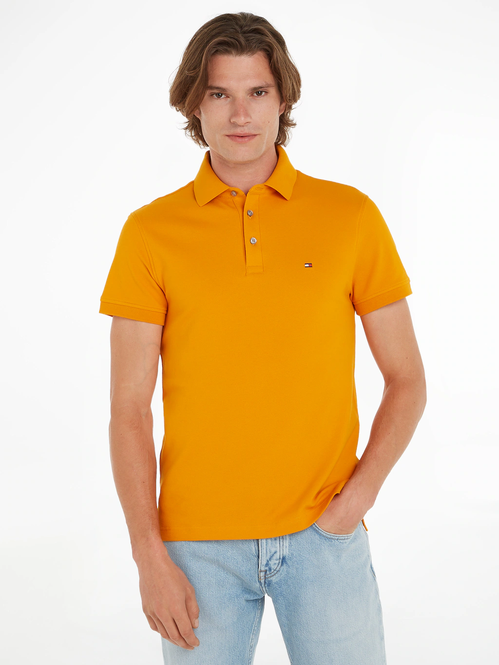 Tommy Hilfiger Poloshirt "1985 SLIM POLO", aus leicht strukturiertem Piqué- günstig online kaufen