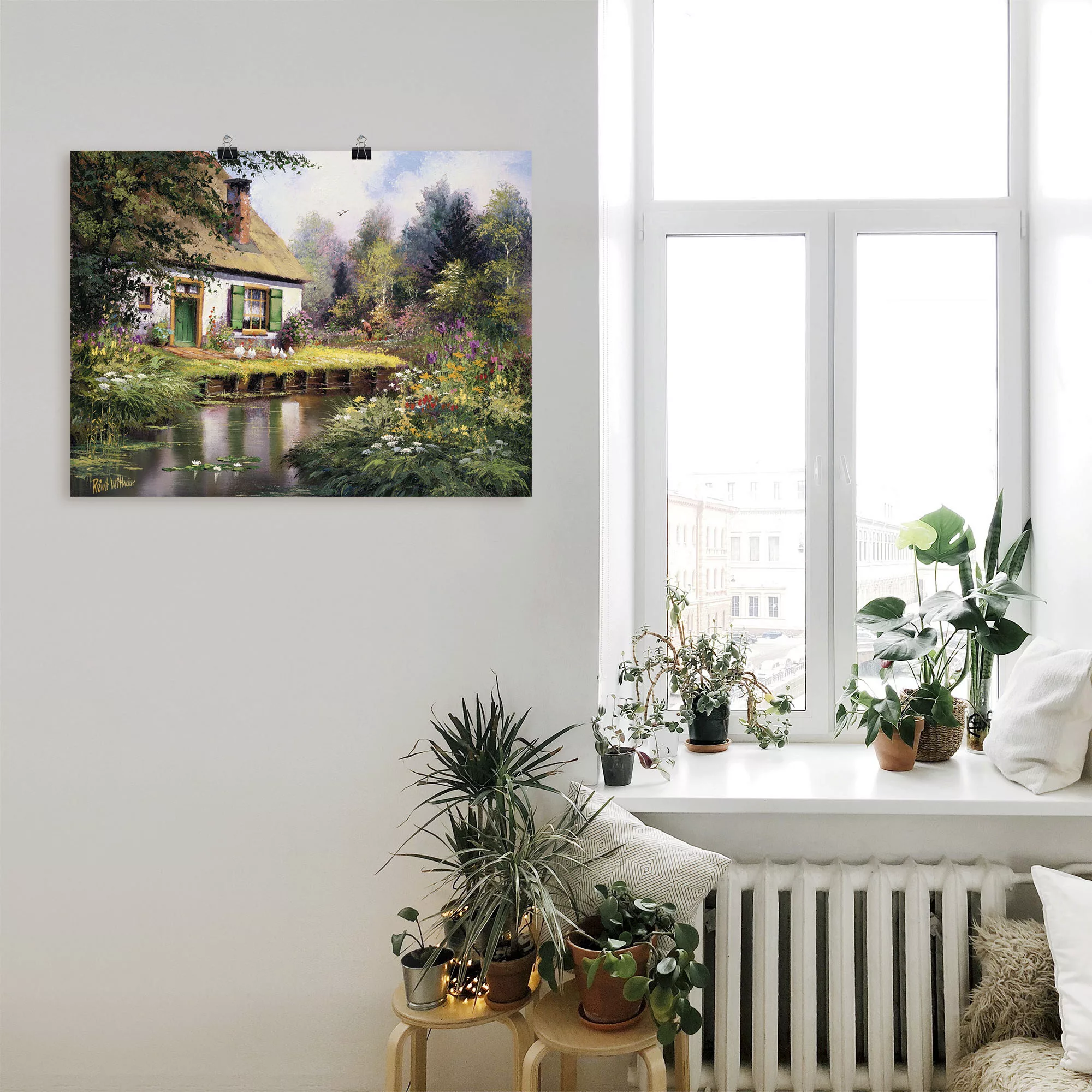 Artland Wandbild "Am Bach", Garten, (1 St.), als Leinwandbild, Poster in ve günstig online kaufen