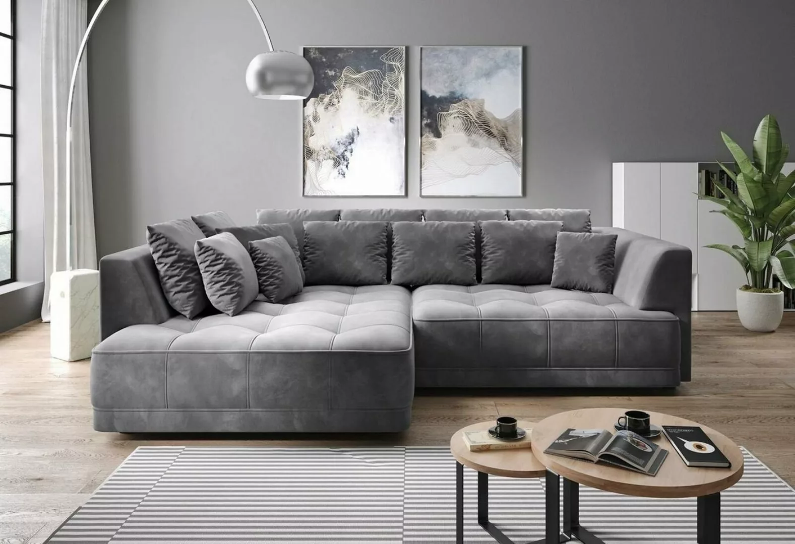 JVmoebel Ecksofa Sofa Textil Wohnlandschaft Ecksofa Sofas Couch Polster Eck günstig online kaufen