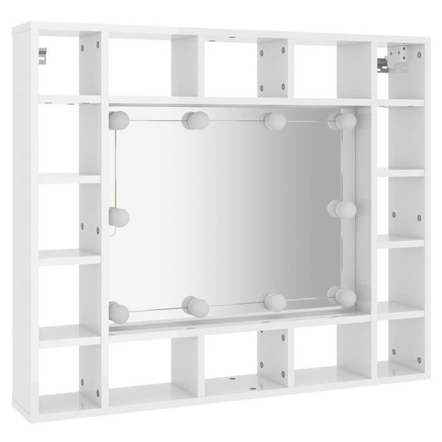 vidaXL Badezimmerspiegelschrank Spiegelschrank mit LED Hochglanz-Weiß 91x15 günstig online kaufen