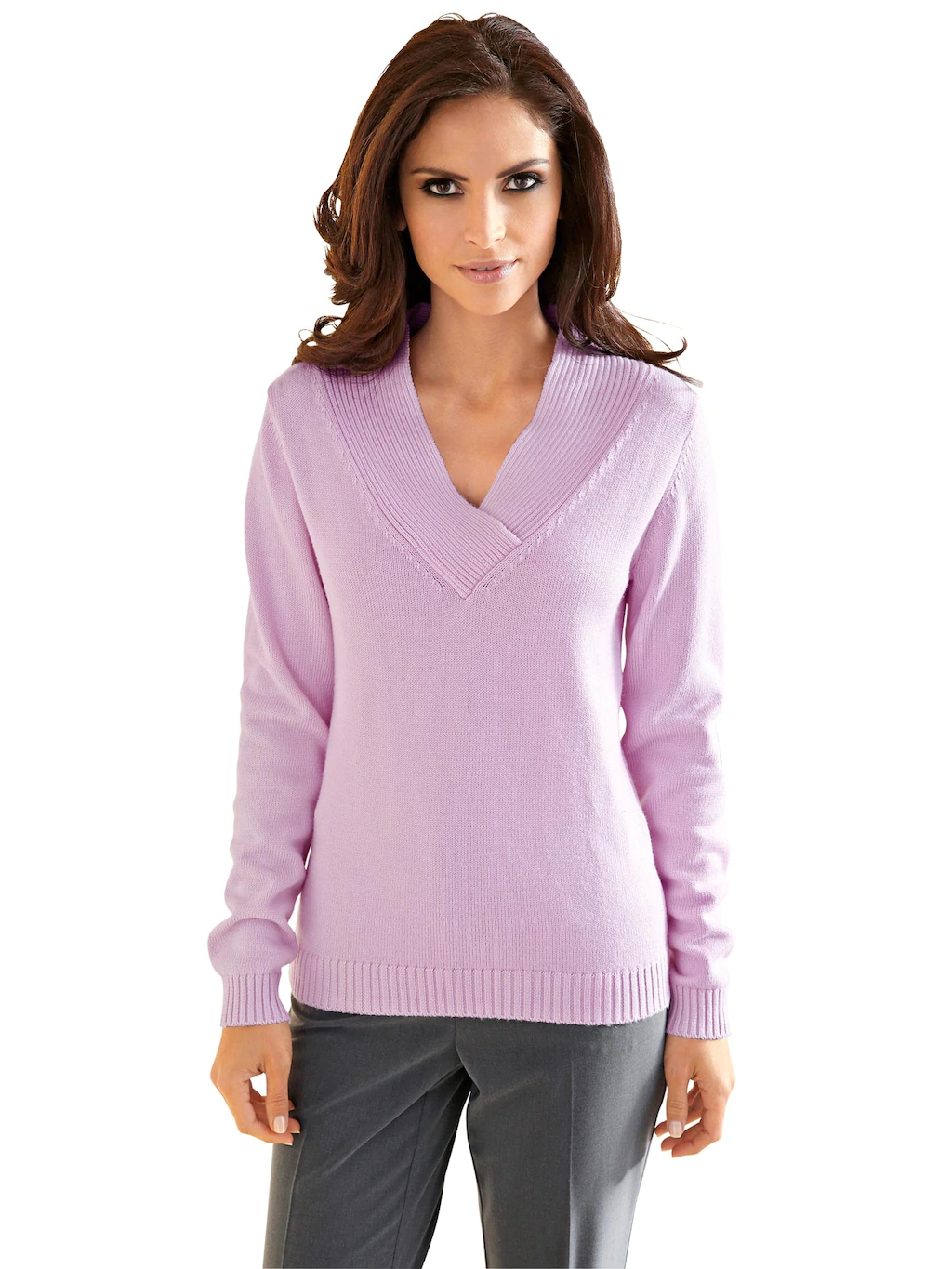 LINEA TESINI by heine Strickpullover "V-Pullover" günstig online kaufen