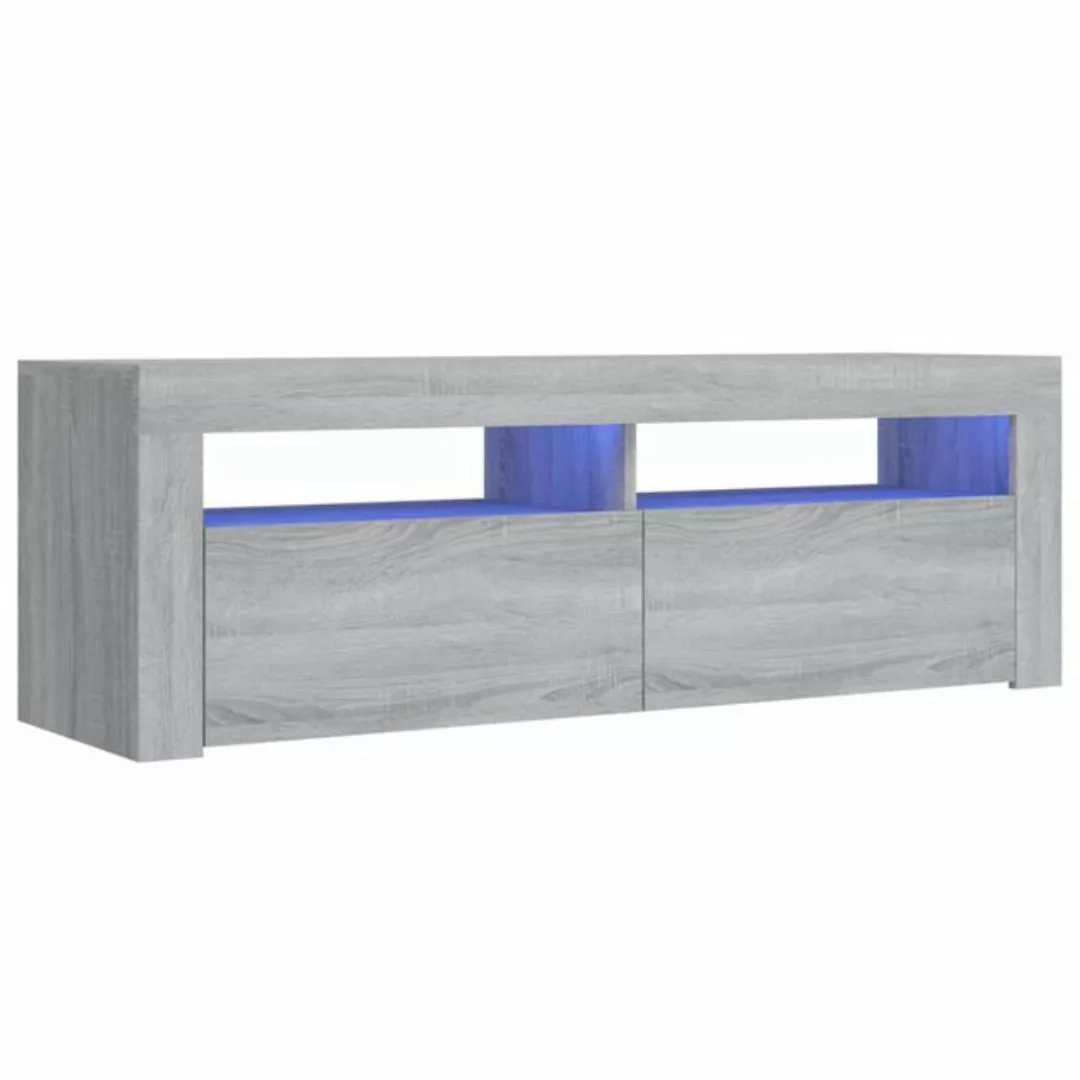 vidaXL TV-Schrank TV-Schrank mit LED Leuchten Grau Sonoma 120x35x40 cm Lowb günstig online kaufen