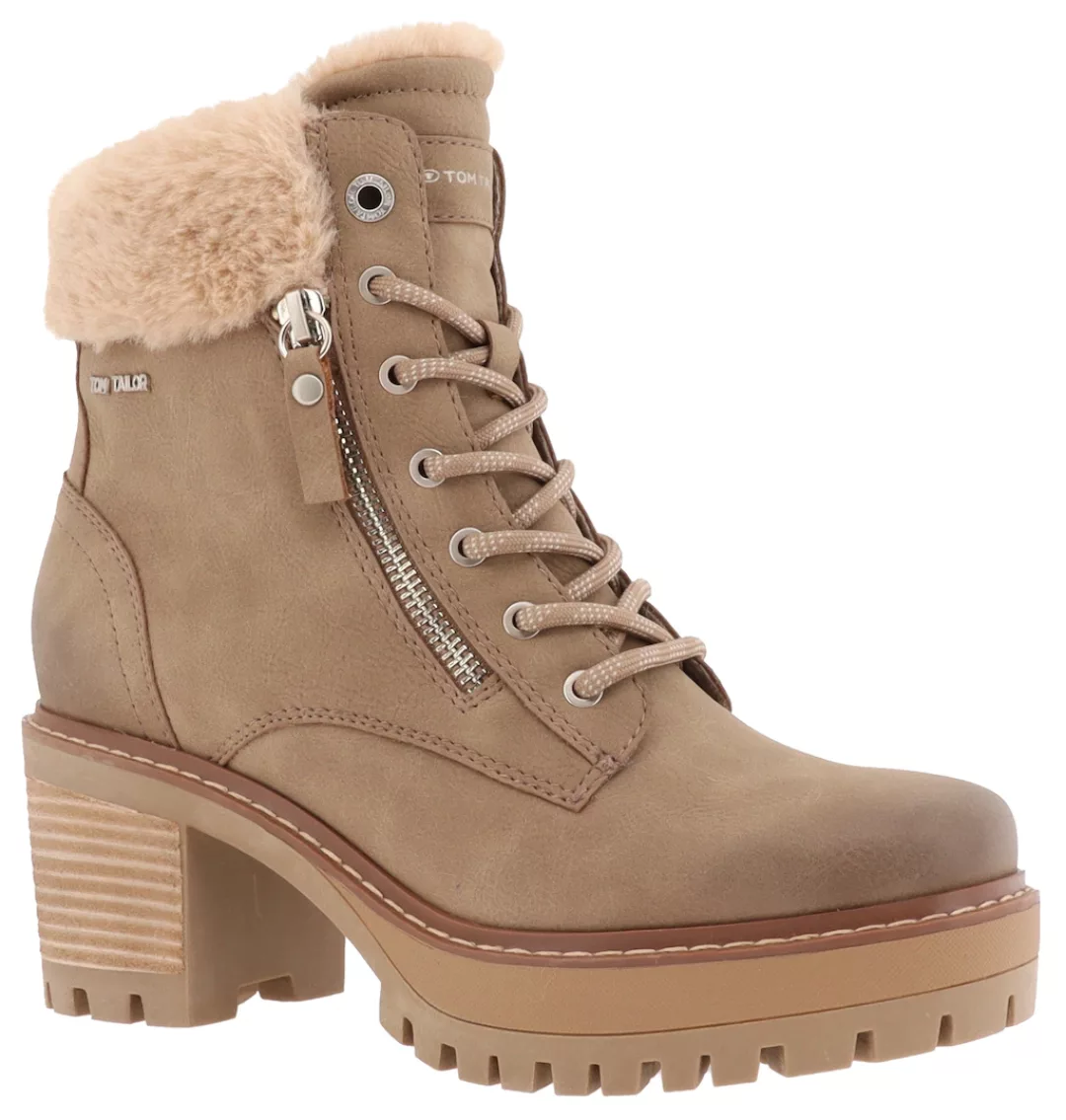 Tom Tailor Schnür Boots Damen braun günstig online kaufen