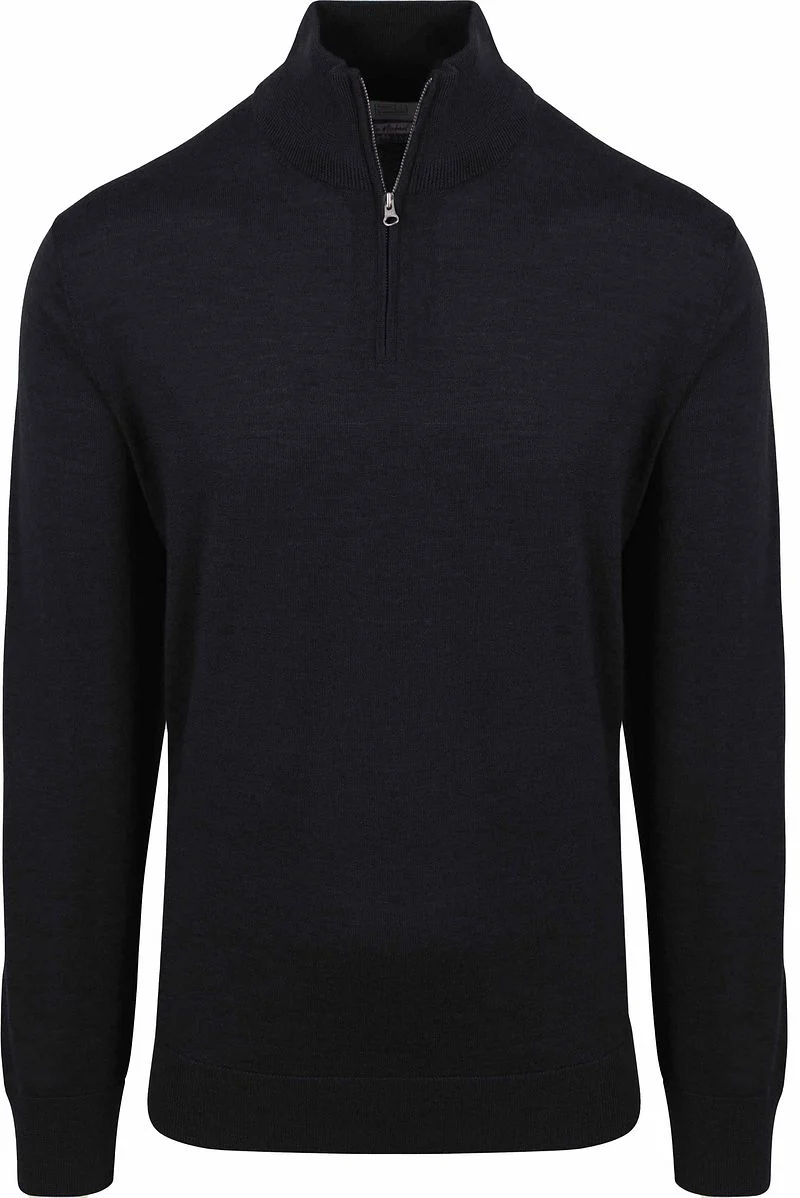 King Essentials The Michael Half Zip Pull Merino Schwarz - Größe L günstig online kaufen