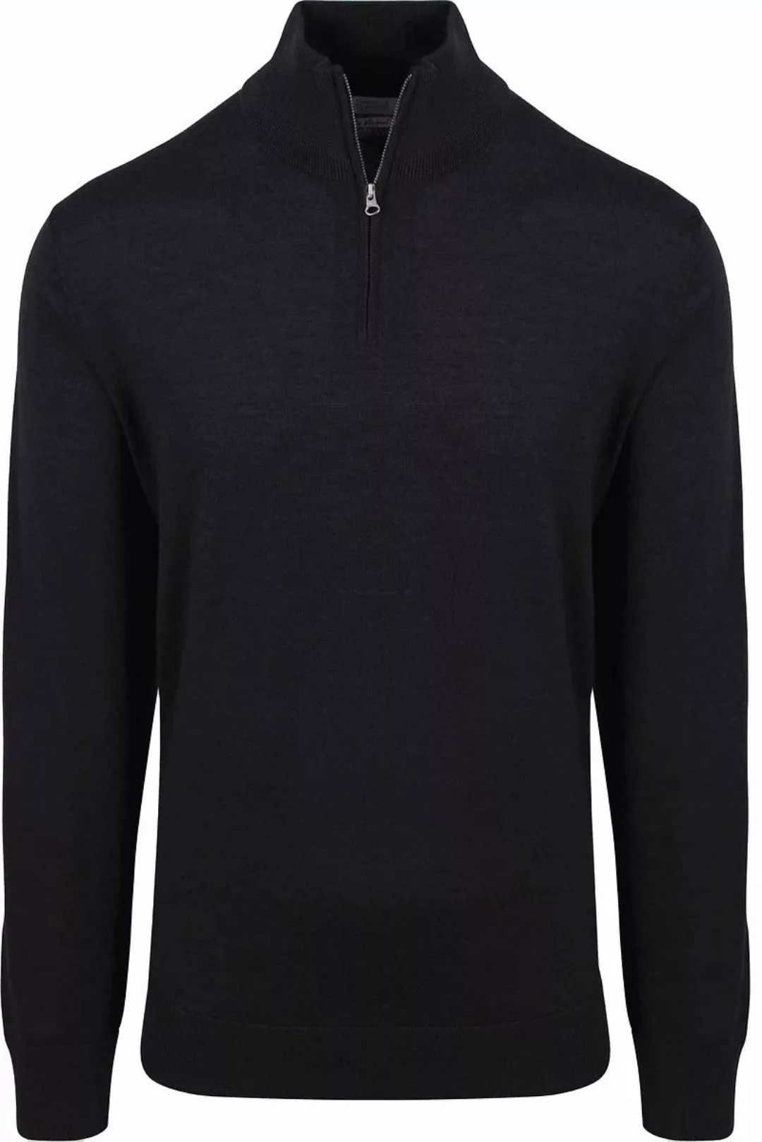 King Essentials The Michael Half Zip Pull Merino Schwarz - Größe L günstig online kaufen