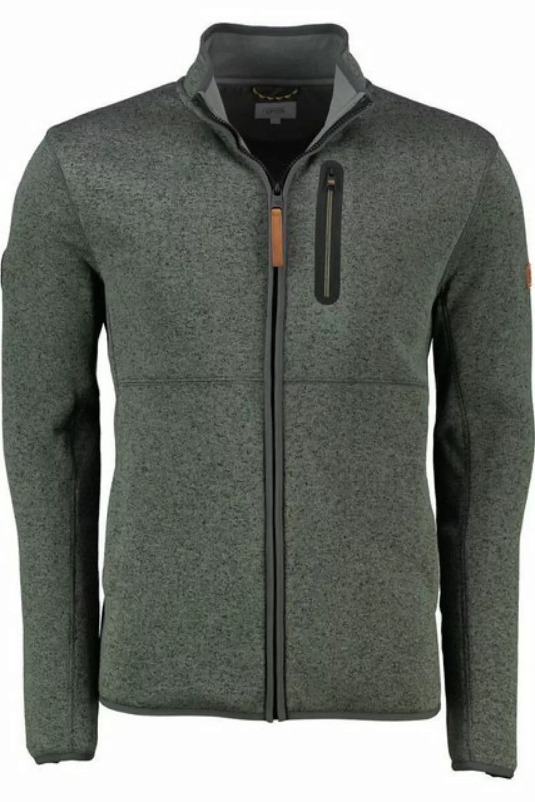 camel active Strickjacke aus zertifiziertem organic Cotton Stehkragen günstig online kaufen