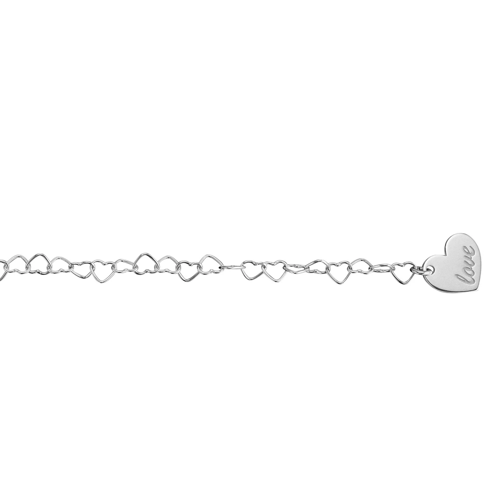 ONE ELEMENT Fußkette "Herz Fußkettchen aus 925 Silber 25 cm Ø", Damen Silbe günstig online kaufen