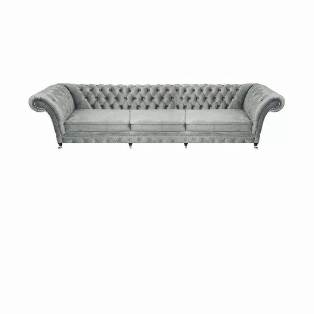 JVmoebel Chesterfield-Sofa Grau Sofagarnitur 3tlg sofa Wohnzimmer Einrichtu günstig online kaufen