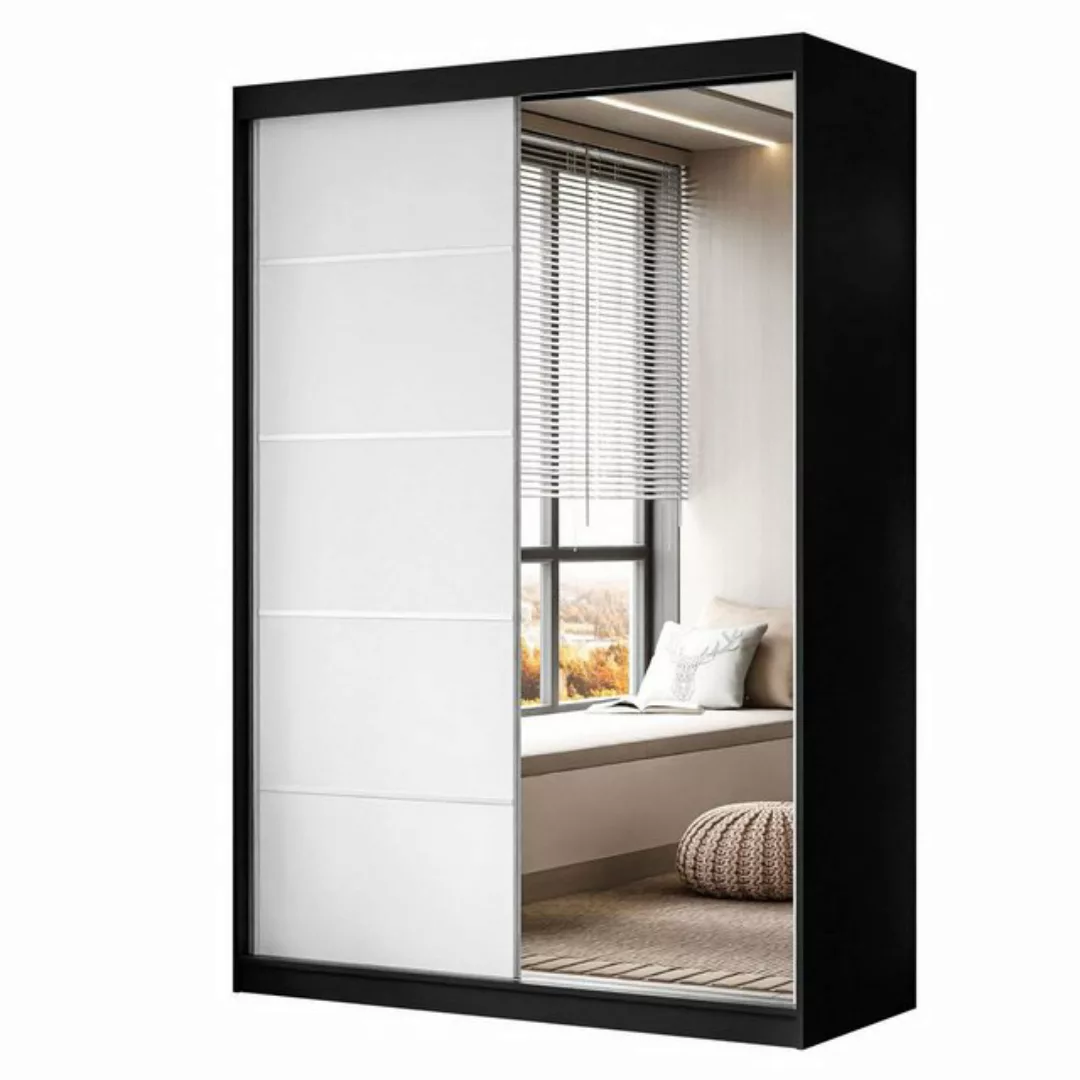 Lookway Kleiderschrank CAMARO II PLUS 150 cm mit Spiegel Schiebetürenschran günstig online kaufen