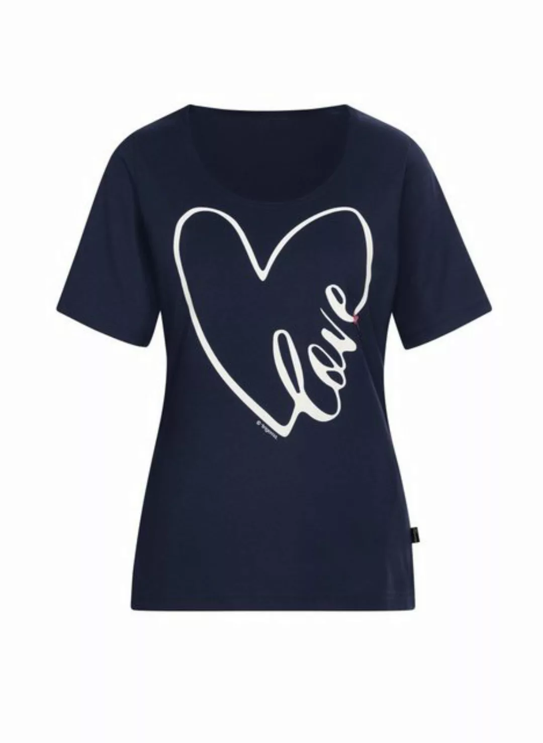 Trigema Pyjamaoberteil TRIGEMA T-Shirt mit großem Herz-Motiv (1-tlg) günstig online kaufen