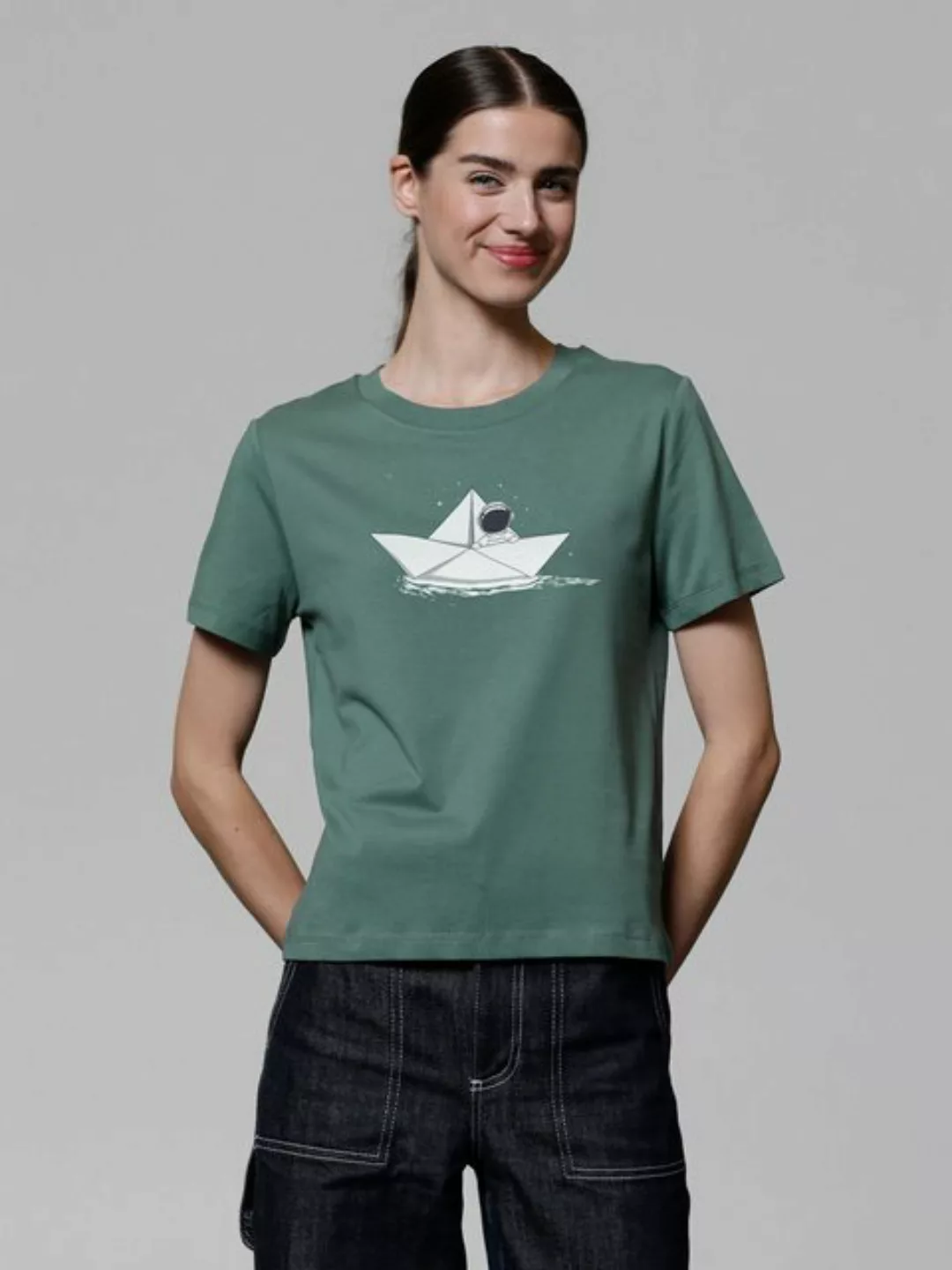 wat? Apparel T-Shirt Astronaut in paper boat günstig online kaufen