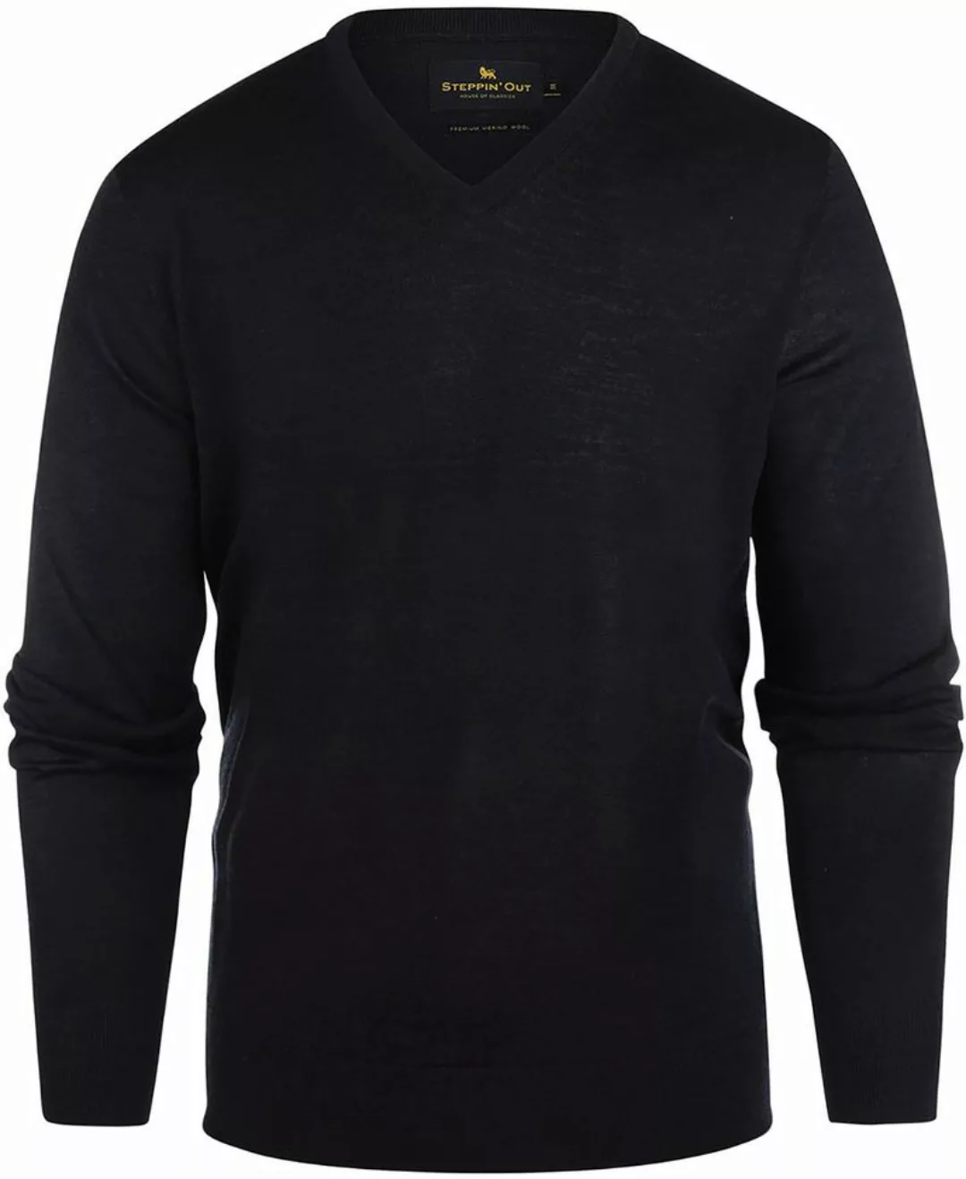 Steppin' Out Pullover V-Ausschnitt Merinowolle Navy - Größe XXL günstig online kaufen