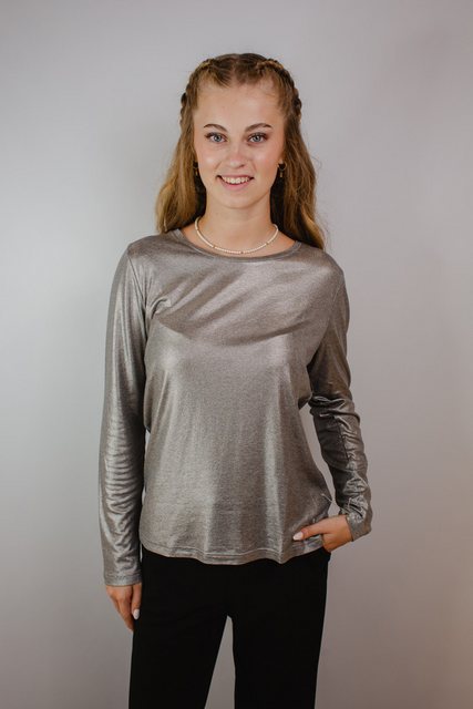 efixelle T-Shirt U Boot Shirt Lurex ZAIDA silber günstig online kaufen