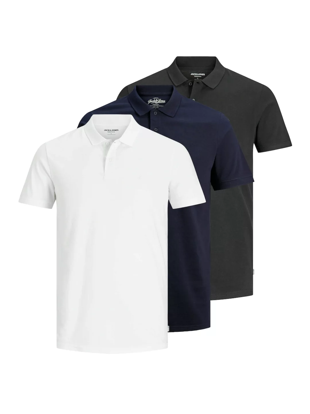 Jack & Jones Poloshirt "JJEBASIC POLO SS 3PK MP NOOS", (Packung, 3 tlg.) günstig online kaufen