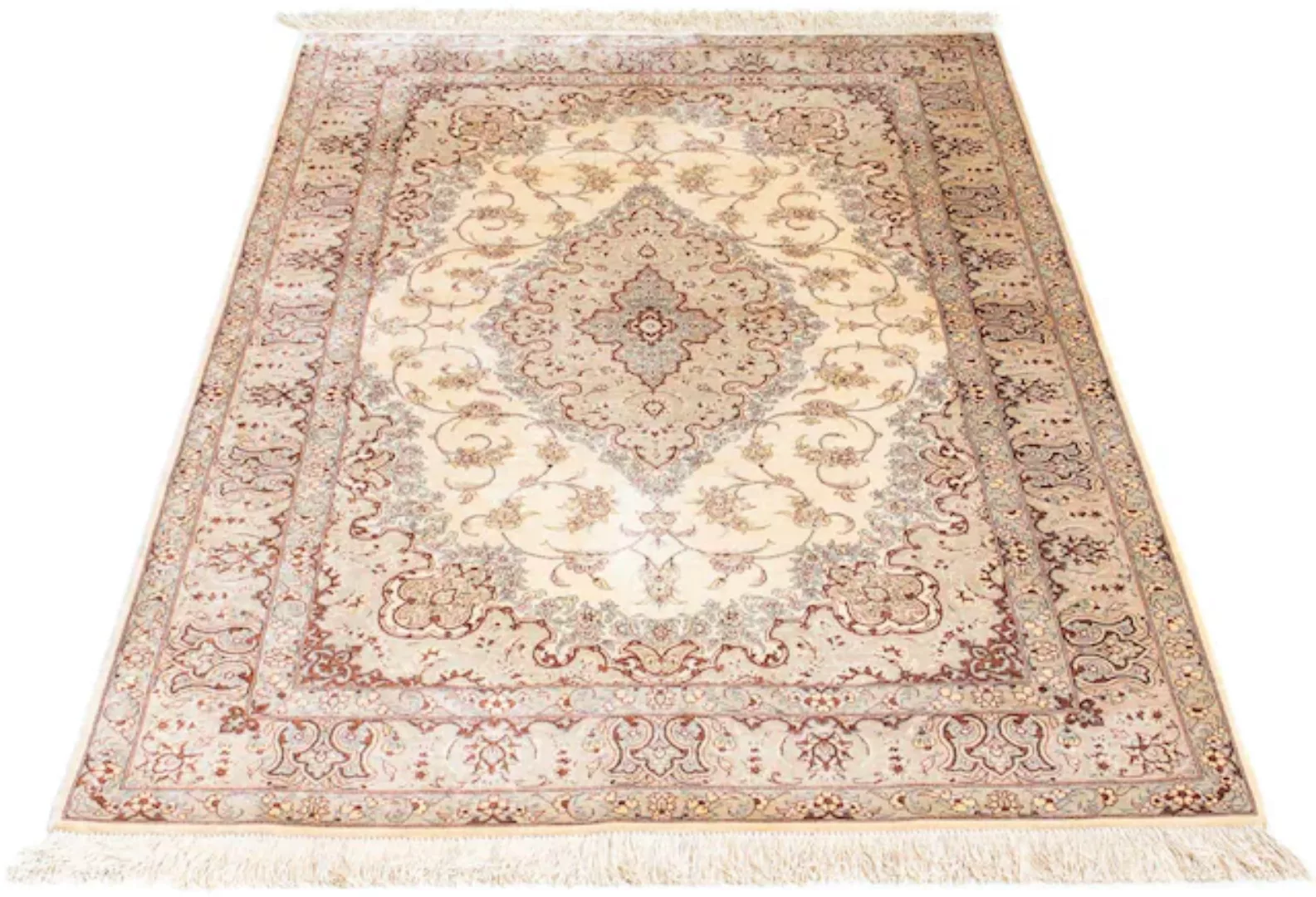 morgenland Orientteppich »Perser - Ghom - 155 x 97 cm - beige«, rechteckig, günstig online kaufen