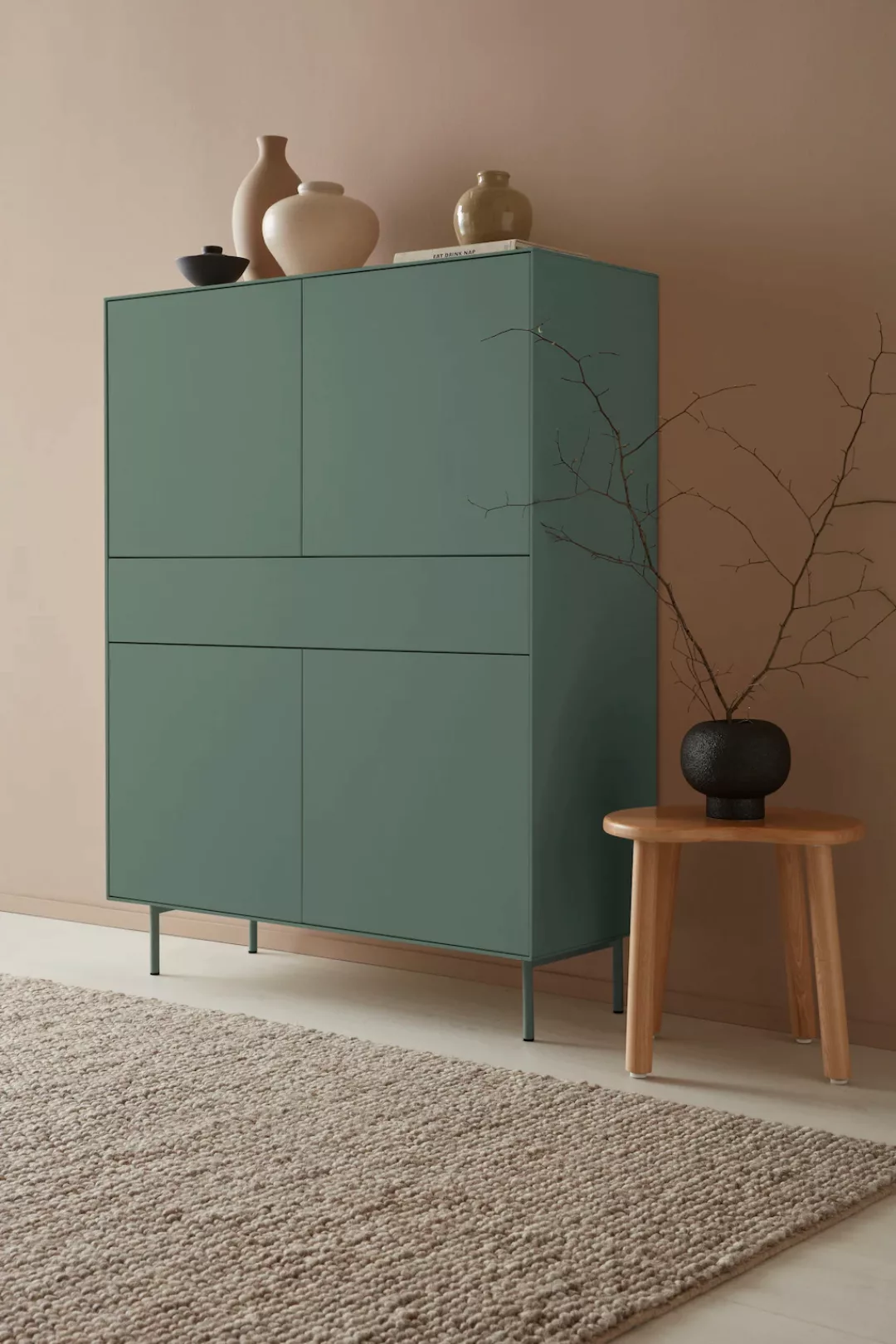 LeGer Home by Lena Gercke Highboard "Essentials", Höhe: 144cm, MDF lackiert günstig online kaufen