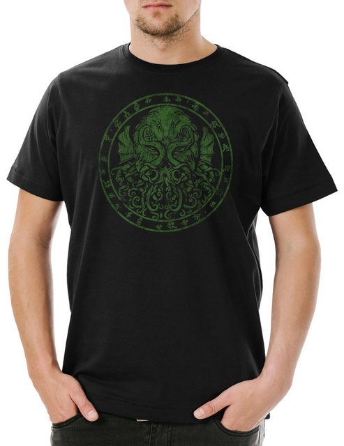 Urban Backwoods Print-Shirt Cthulhu Runes Herren T-Shirt Horror Arkham H. P günstig online kaufen